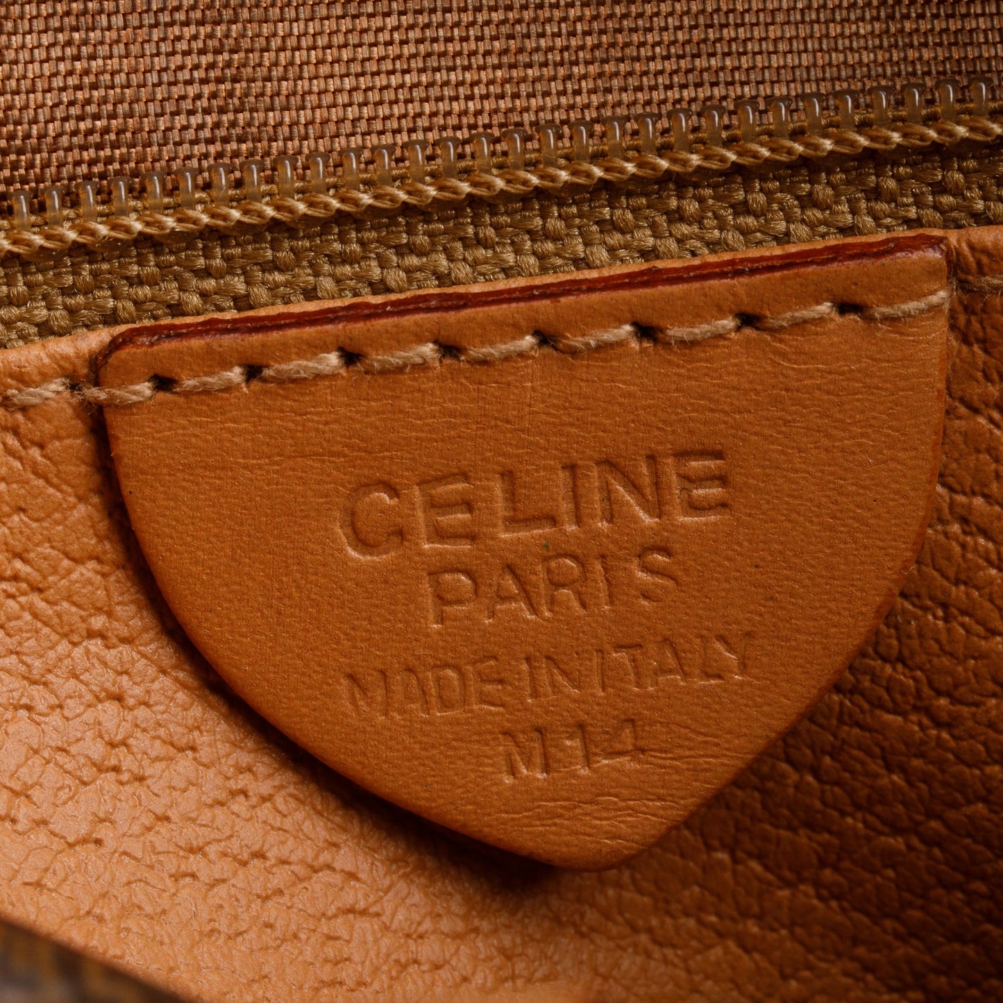 Celine Brown Triomphe Canvas Small Boston Bag