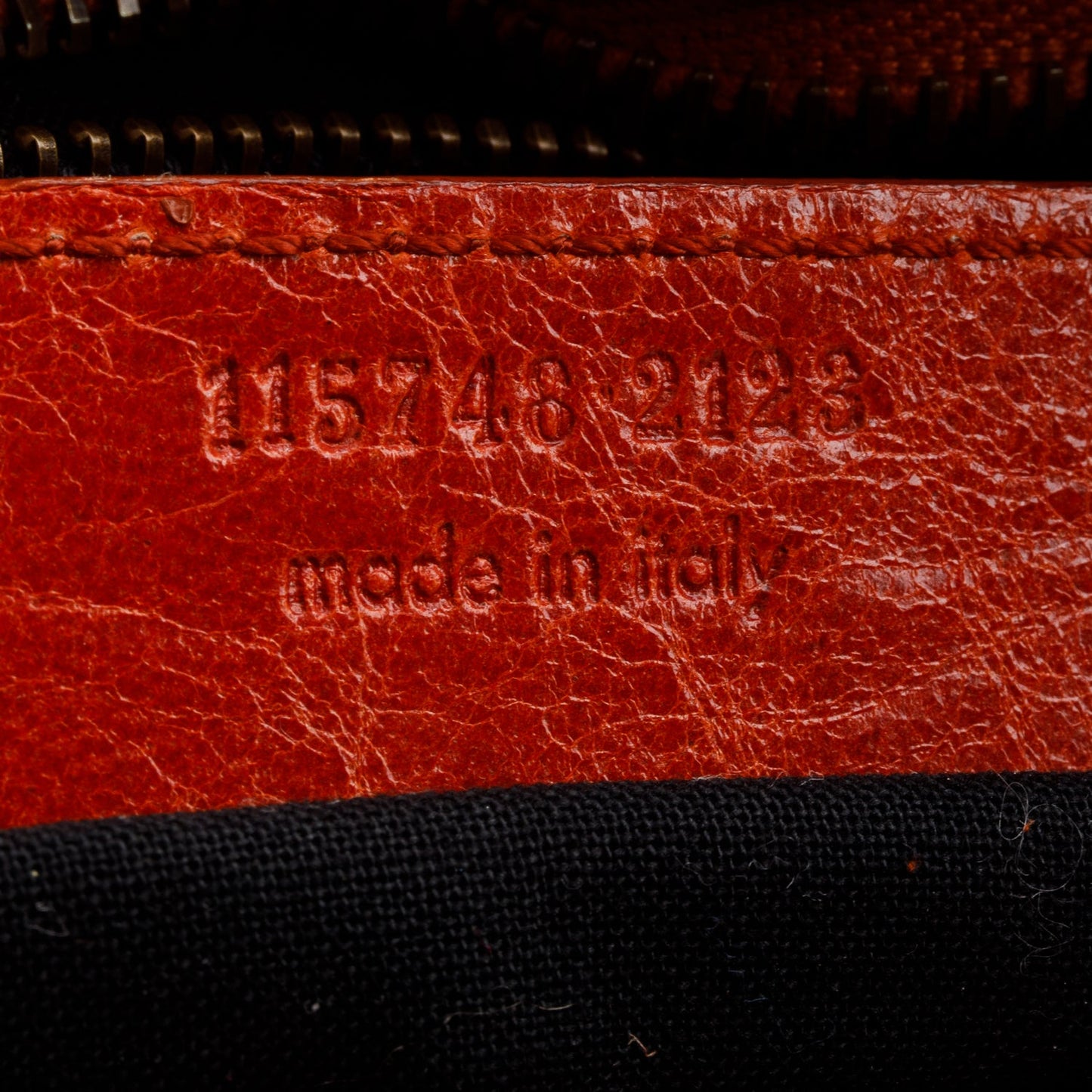 Balenciaga Orange Arena Lambskin Leather Le City Medium Bag