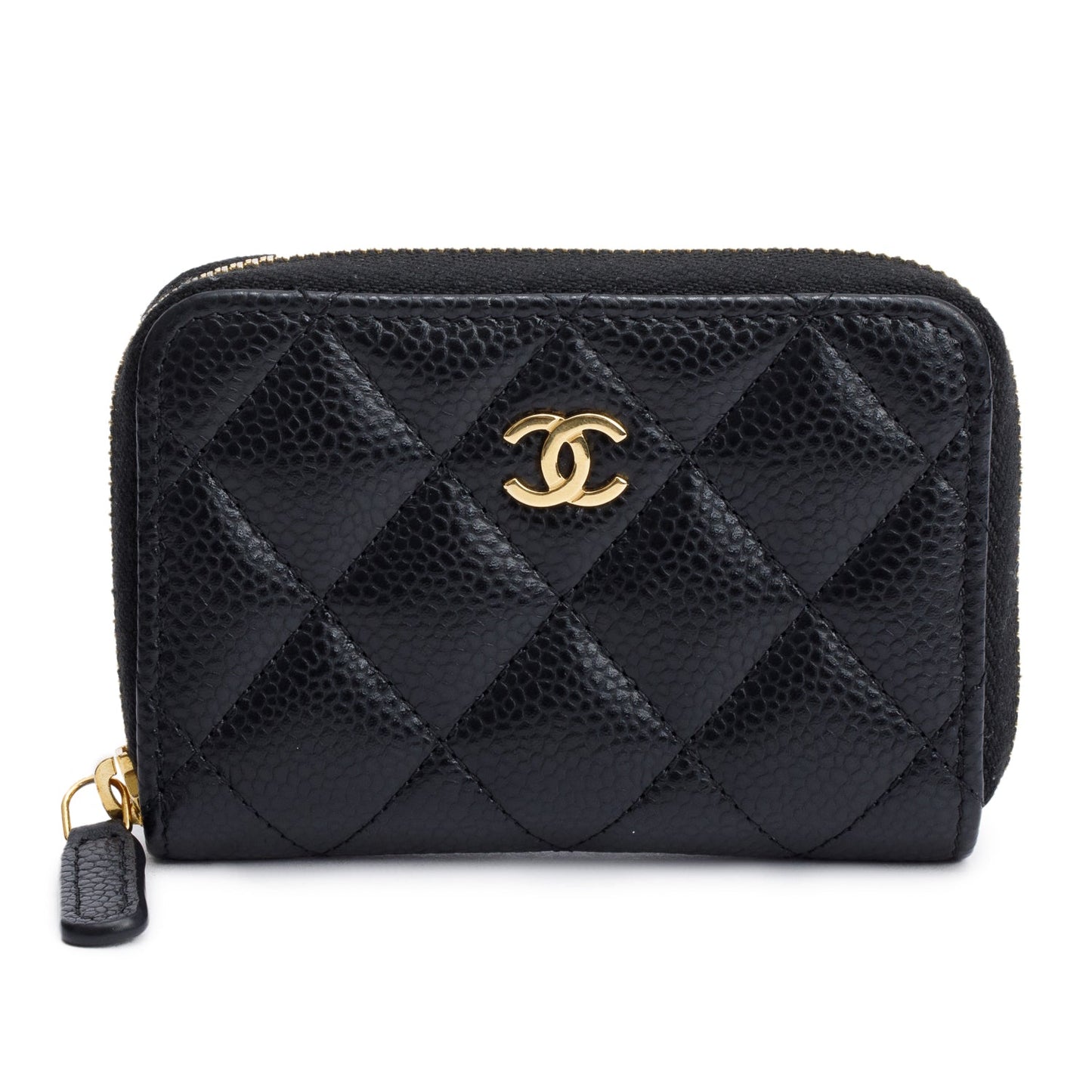 Chanel Black Caviar Leather Classic Zipped Coin Purse