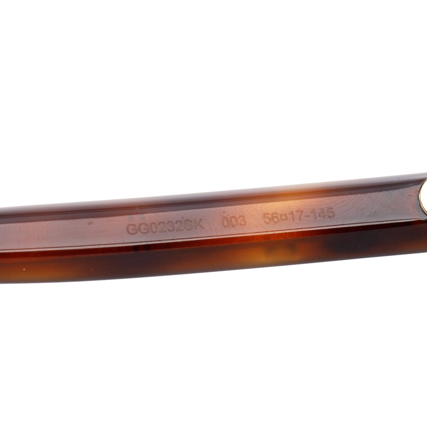 Gucci GG0232SK Havana Acetate Interlocking G Star Accent Square Sunglasses
