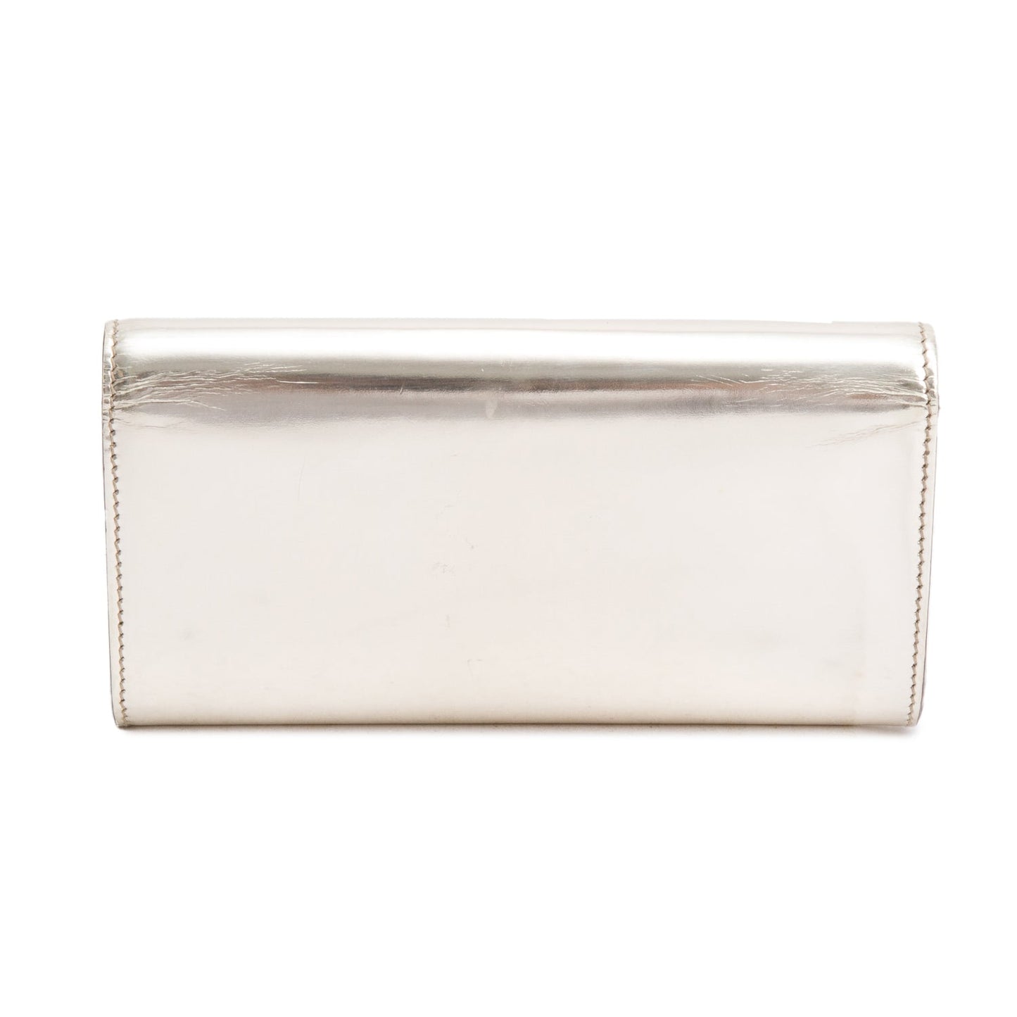 Gucci Gold Patent Leather Gem Clutch