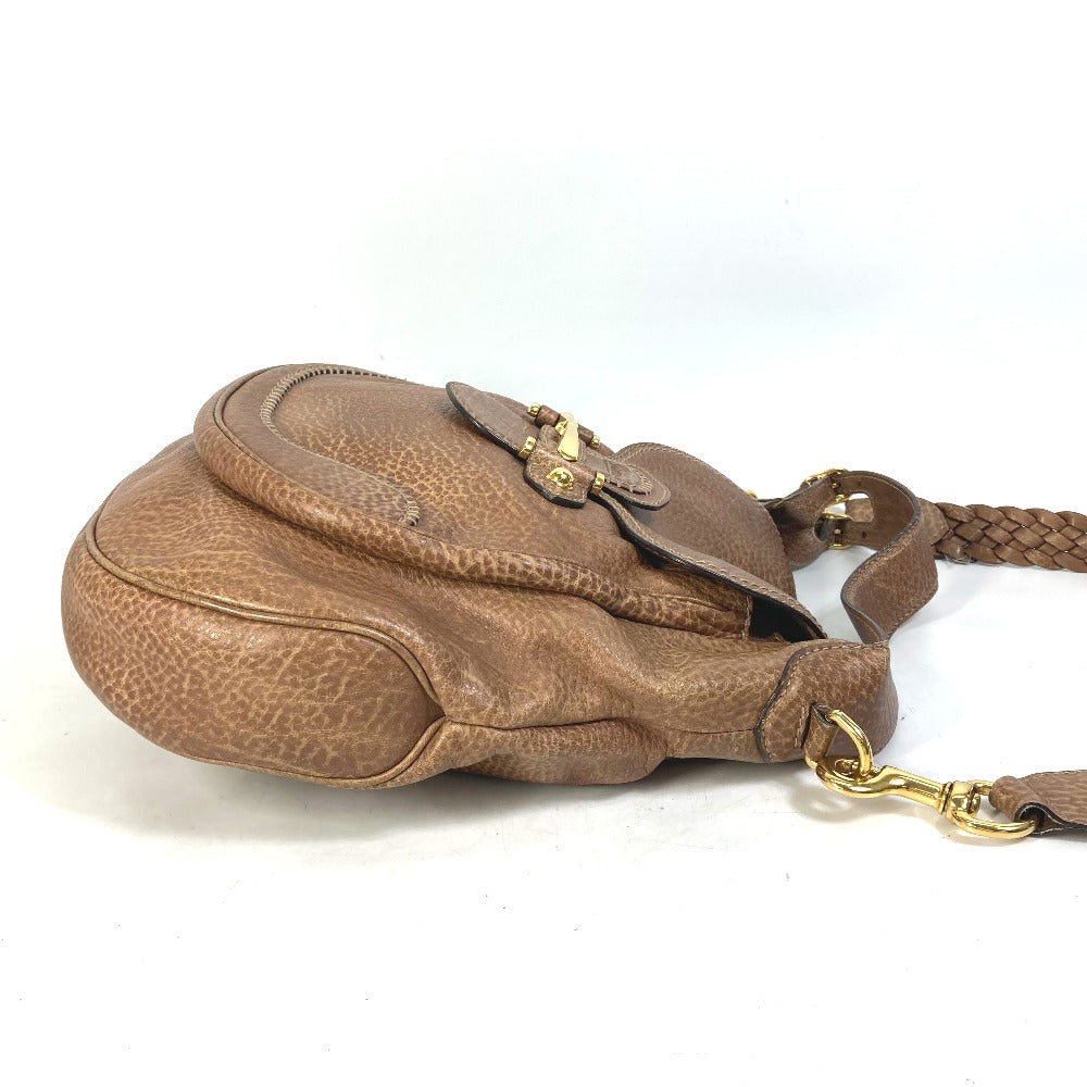 GUCCI Shoulder Bag 223955 leather Brown Crossbody Horsebit