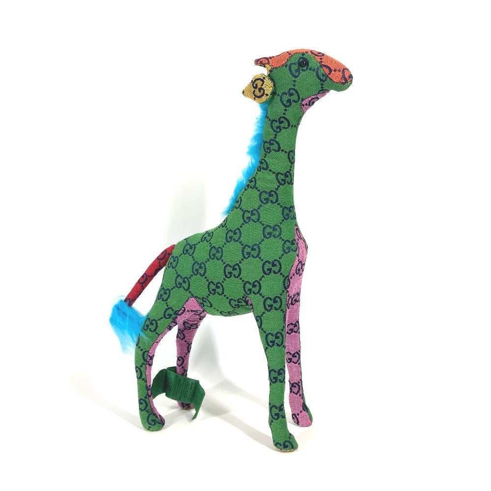 GUCCI Plush Doll 670233 GG canvas multicolor GG Decorative Giraffe Animal unisex(Unisex)