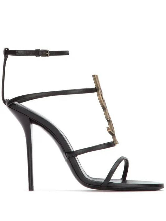 Luxury Saint Laurent Trending 2025 Women's Sassandra Sandals Heels Black