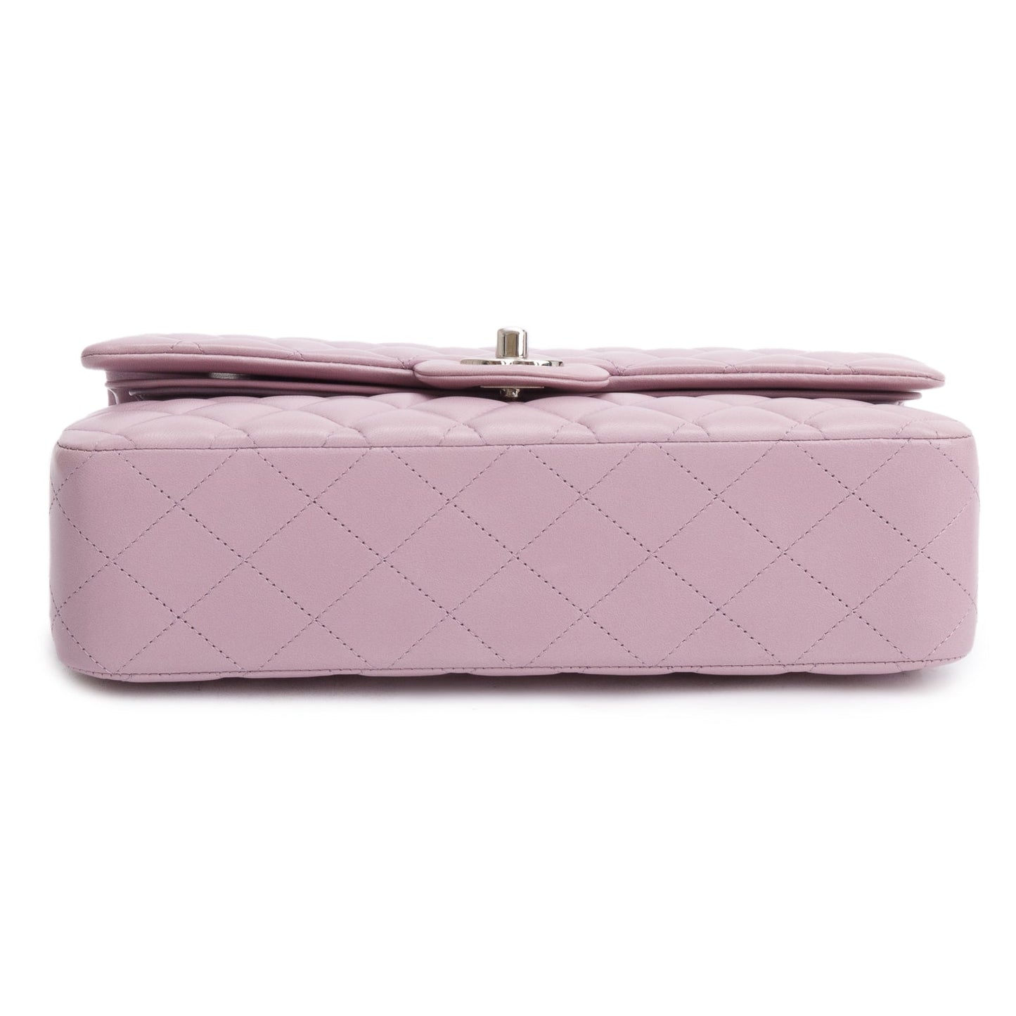 Chanel Purple Quilted Lambskin Leather Classic Medium Double Flap Bag