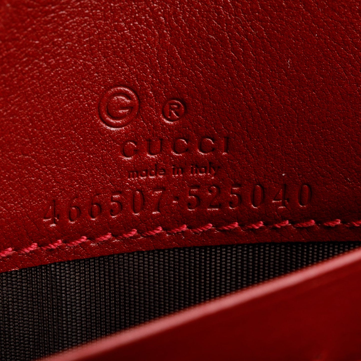 Gucci Red Microguccissima Leather Wallet on Strap