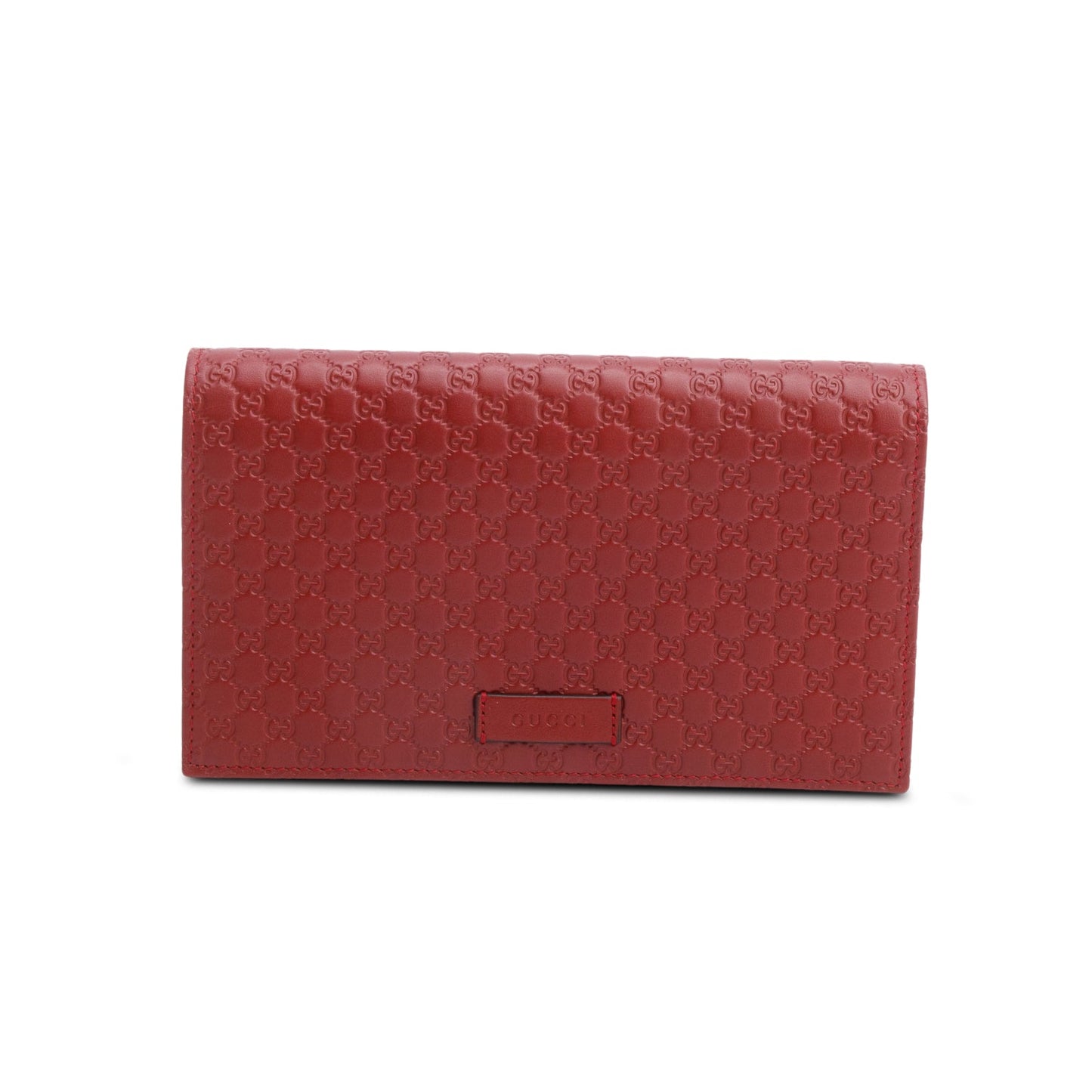 Gucci Red Microguccissima Leather Wallet on Strap