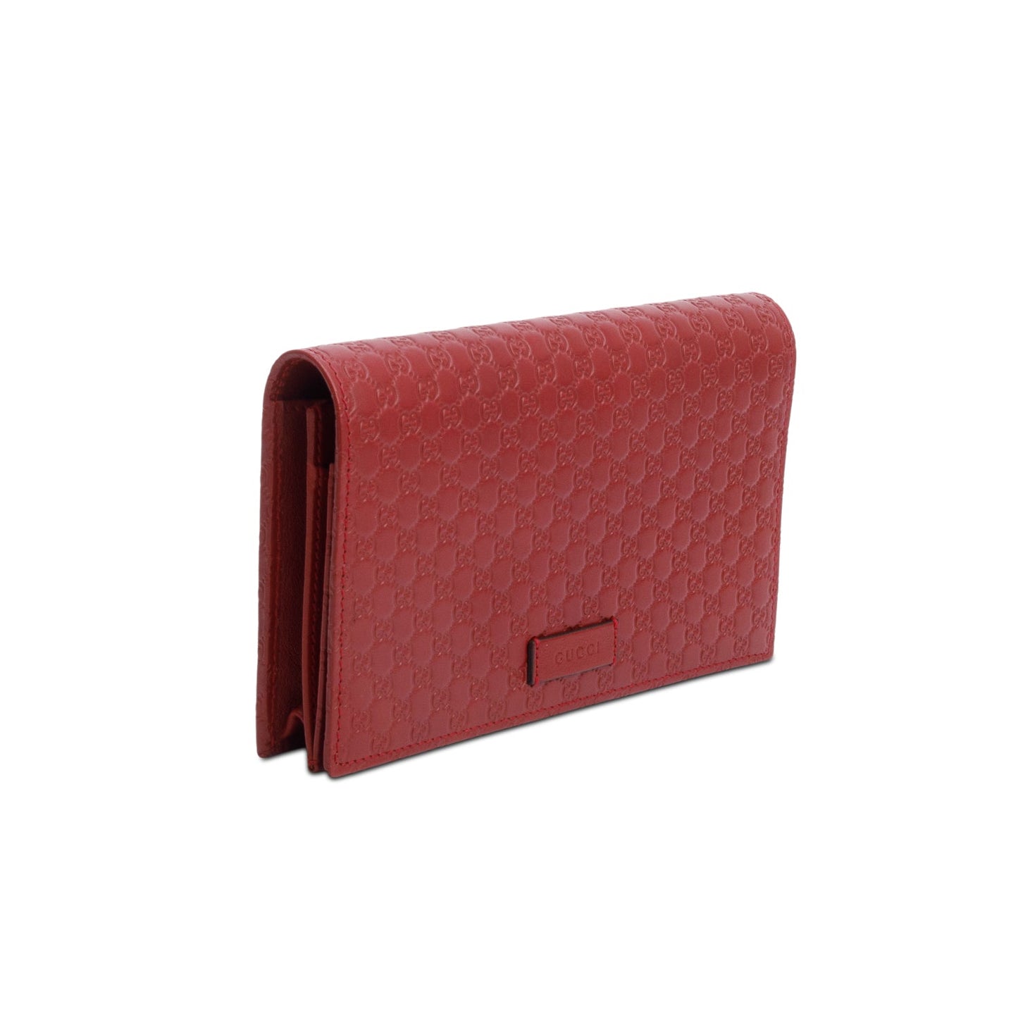 Gucci Red Microguccissima Leather Wallet on Strap