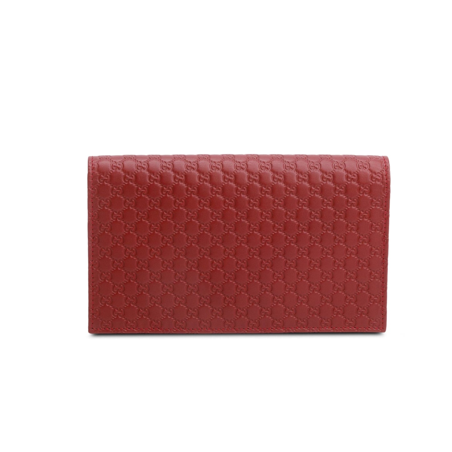 Gucci Red Microguccissima Leather Wallet on Strap