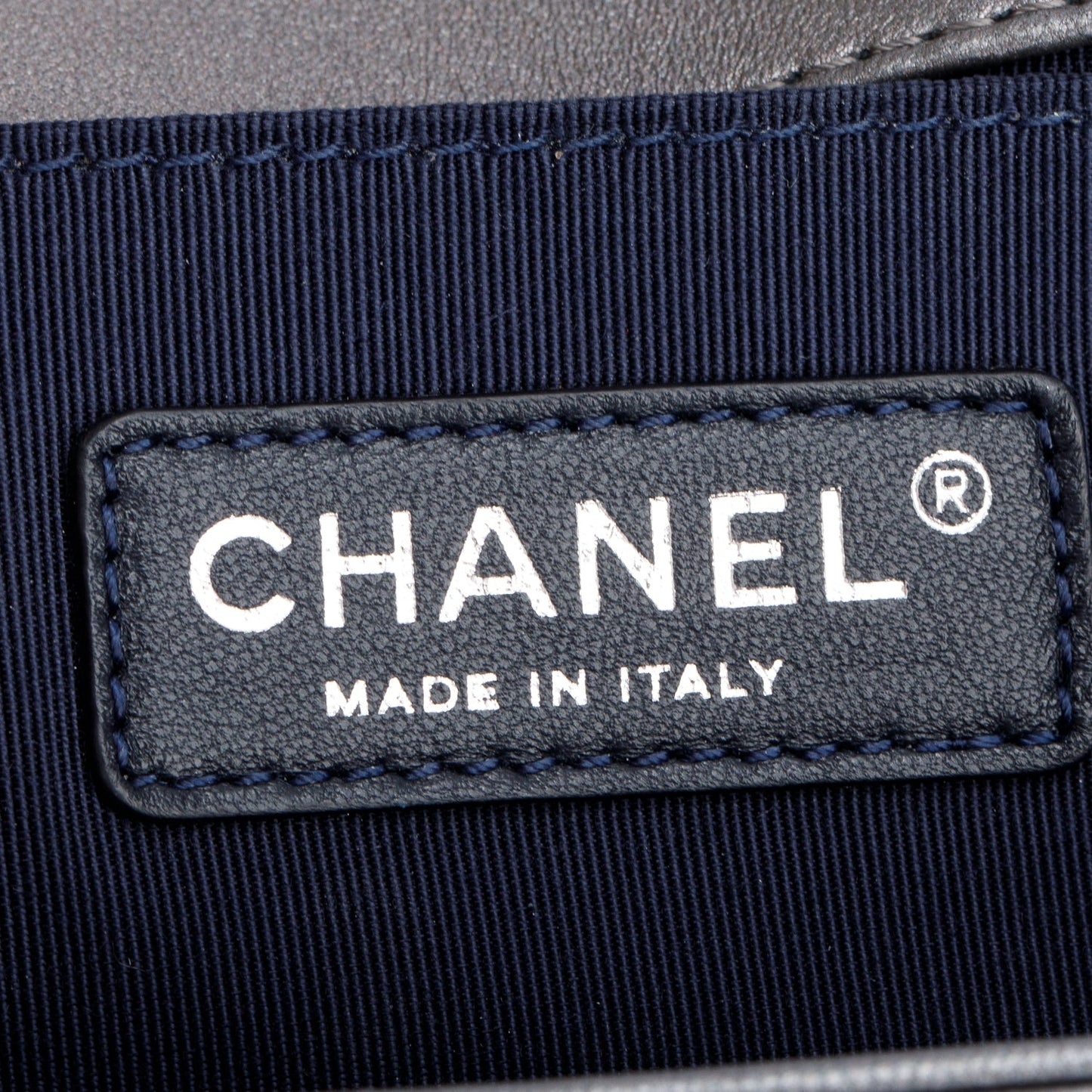 Chanel Grey Lambskin Leather Medium Cube Boy Bag