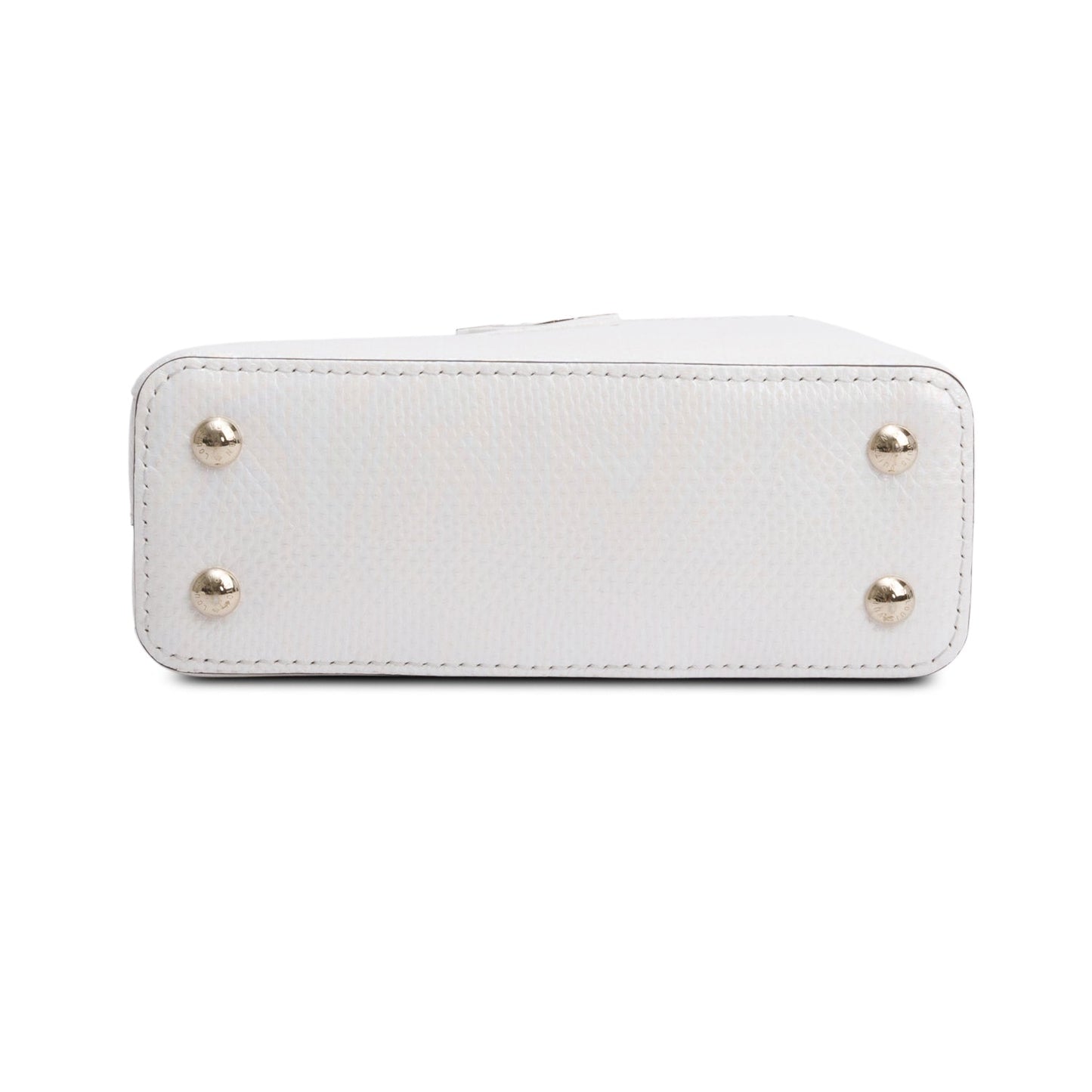 Louis Vuitton White Iridescent Python Capucines Mini