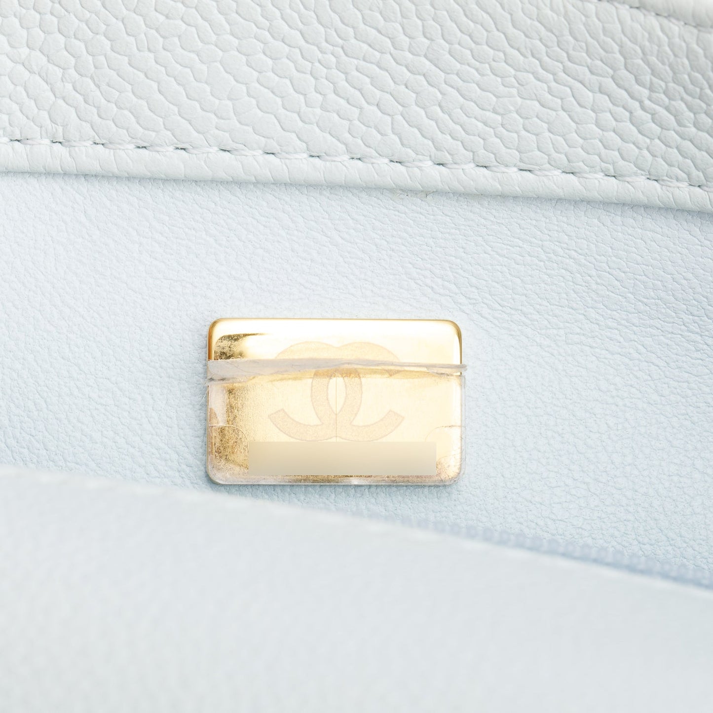 Chanel Light Blue Quilted Caviar Leather Sweetheart Square Mini Flap Bag
