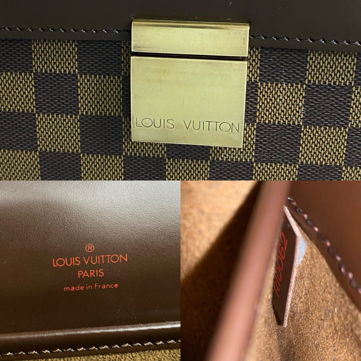 LOUIS VUITTON Business bag N53315 Leather, PVC Brown Damier Altona PM mens