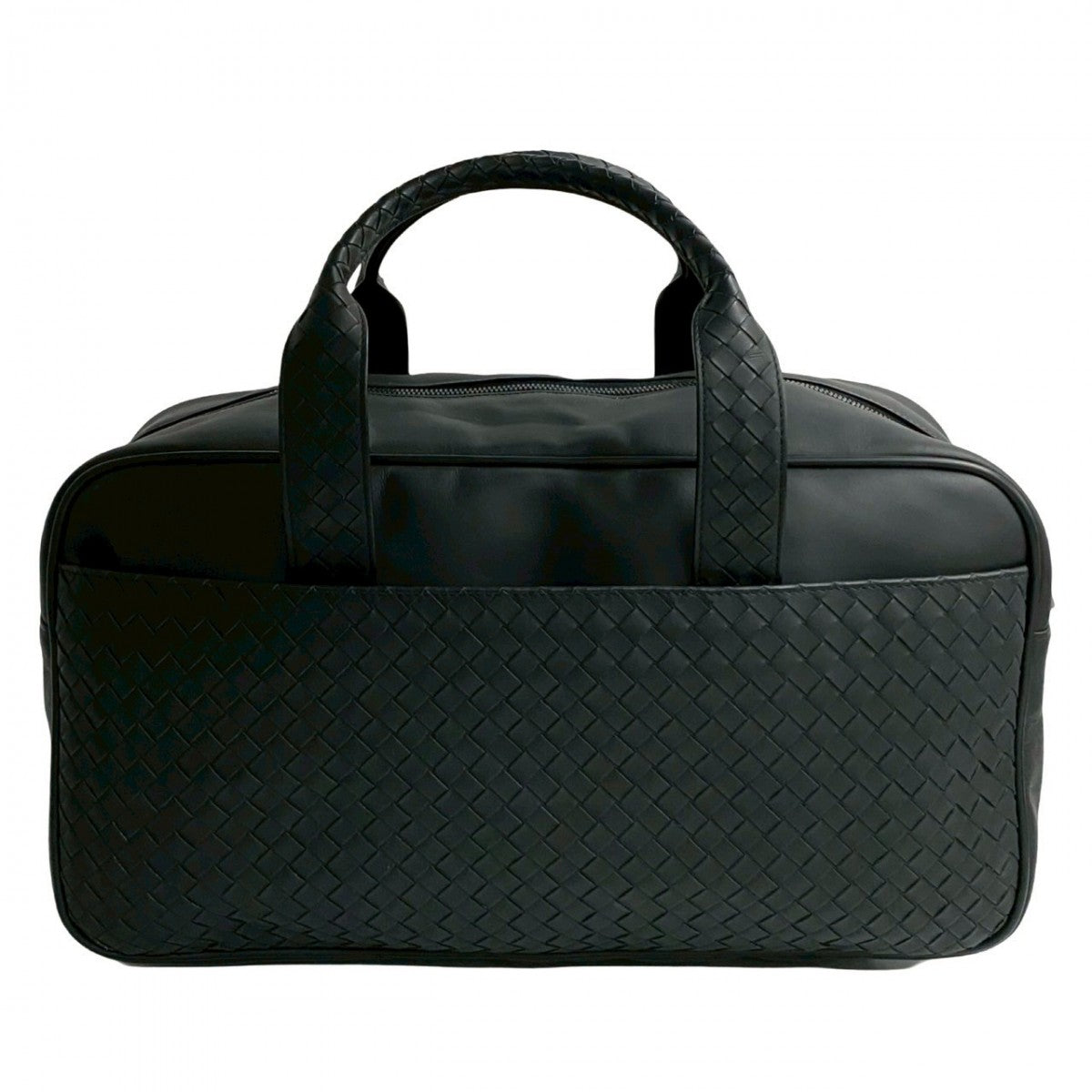 BOTTEGAVENETA Handbag leather black INTRECCIATO mens