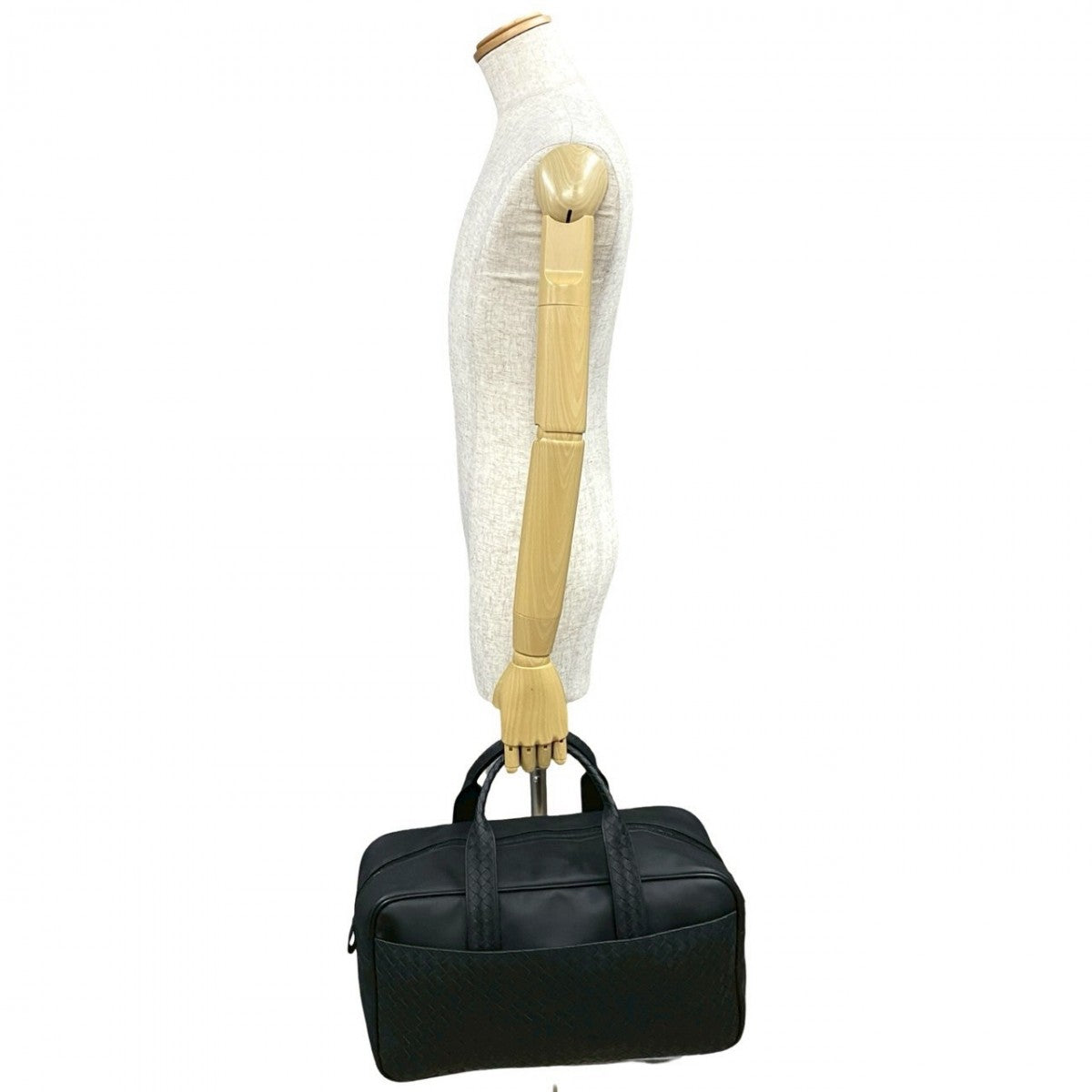 BOTTEGAVENETA Handbag leather black INTRECCIATO mens
