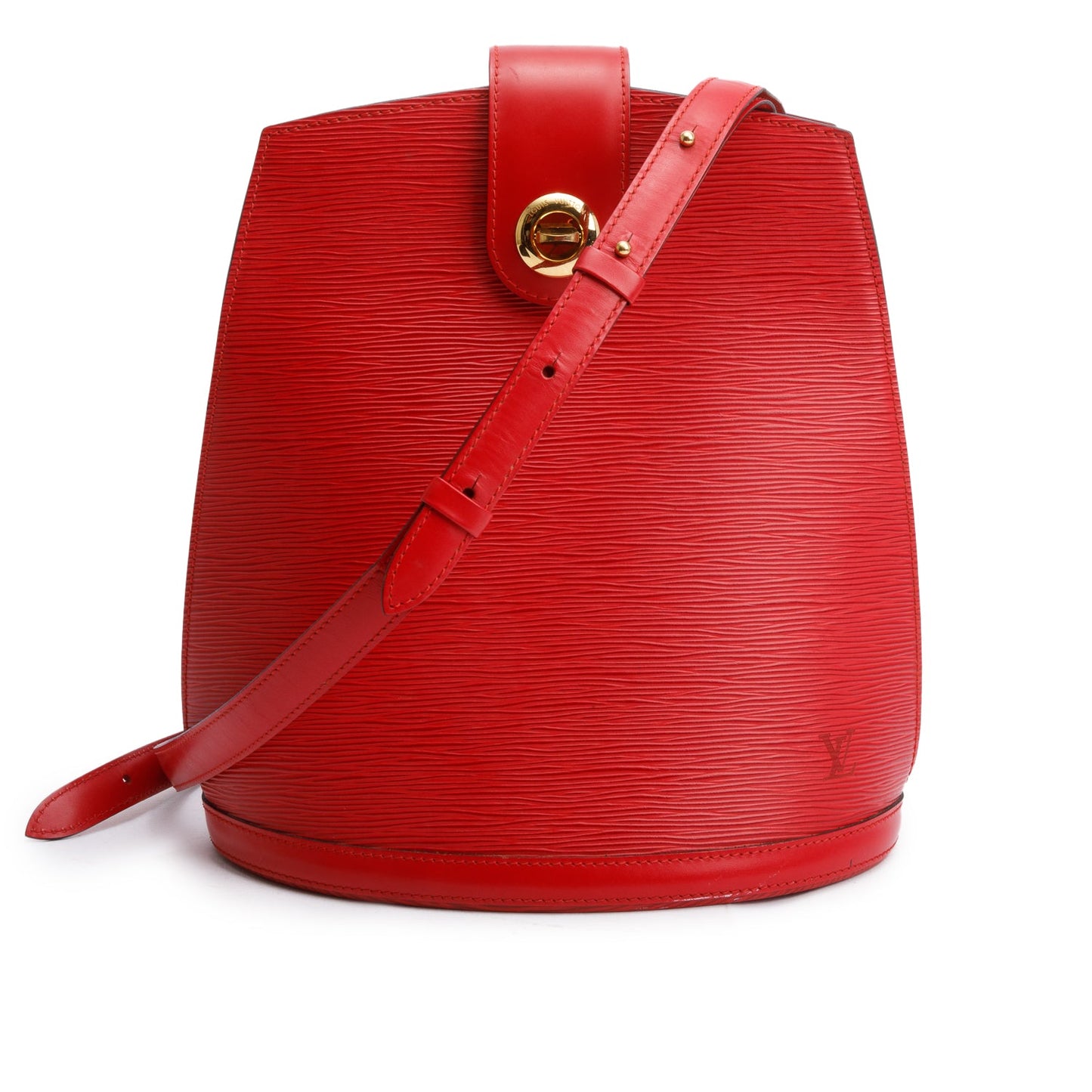 Louis Vuitton Vintage Red Epi Leather Cluny Bag