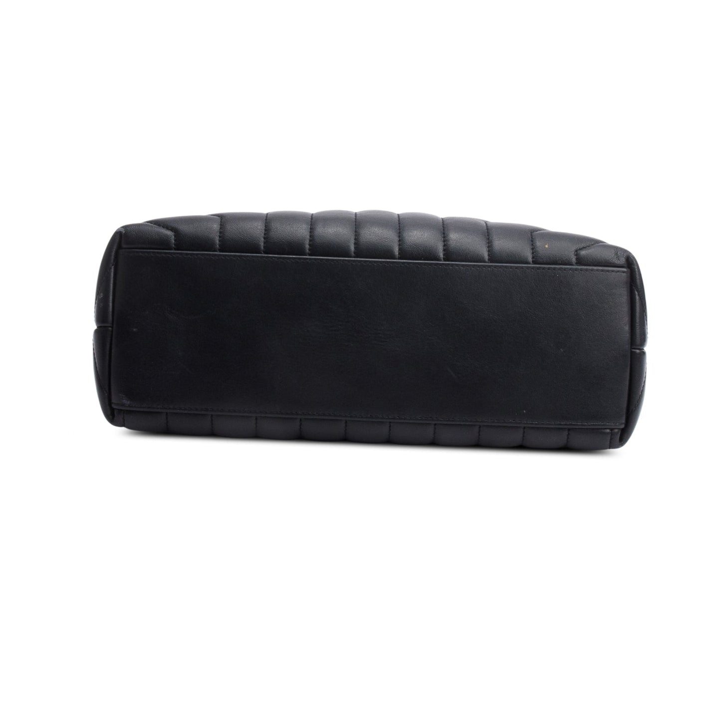 Saint Laurent Black Quilted Leather Medium Loulou Monogram Shoulder Bag