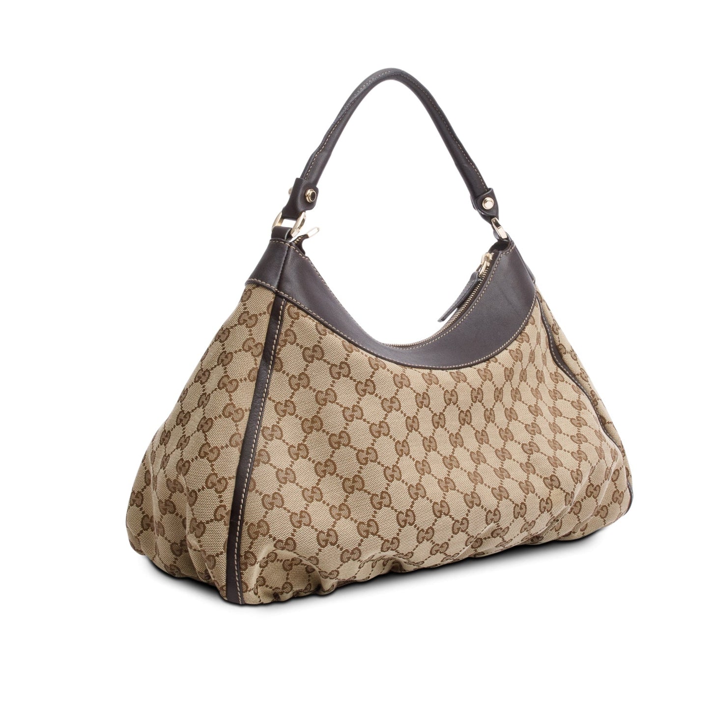 Gucci Monogram Large GG Canvas D-Ring Hobo