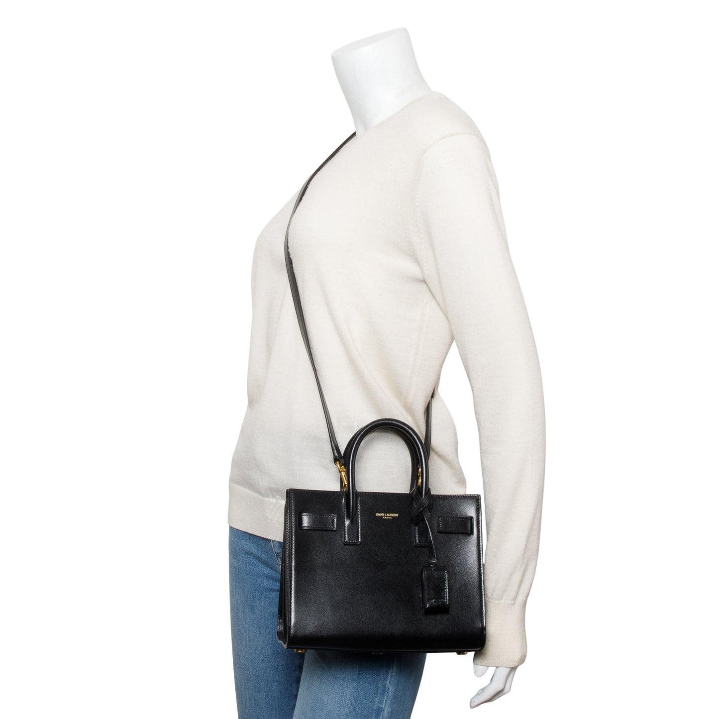 Saint Laurent 2021 Black Smooth Leather Nano Sac De Jour