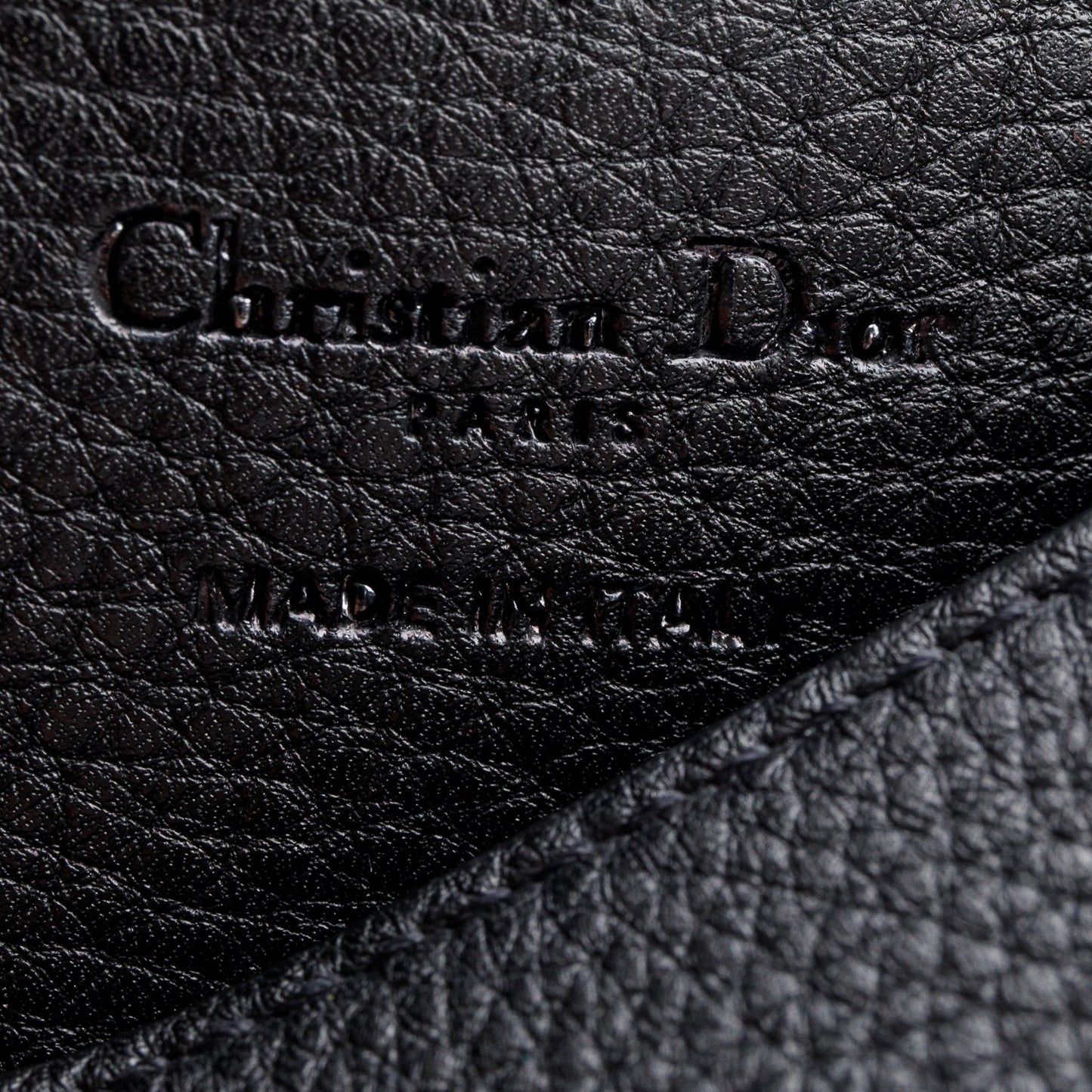 Christian Dior 2021 Black Ultramatte Leather Medium Bobby Bag