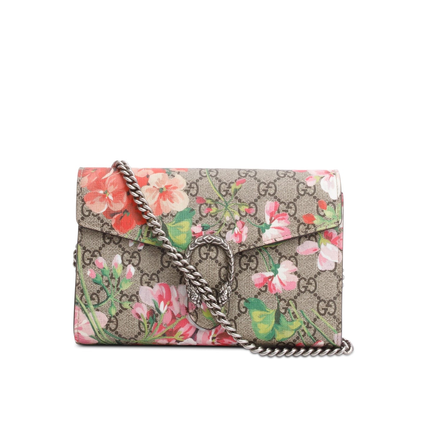 Gucci Dionysus GG Supreme Blooms Wallet on Chain