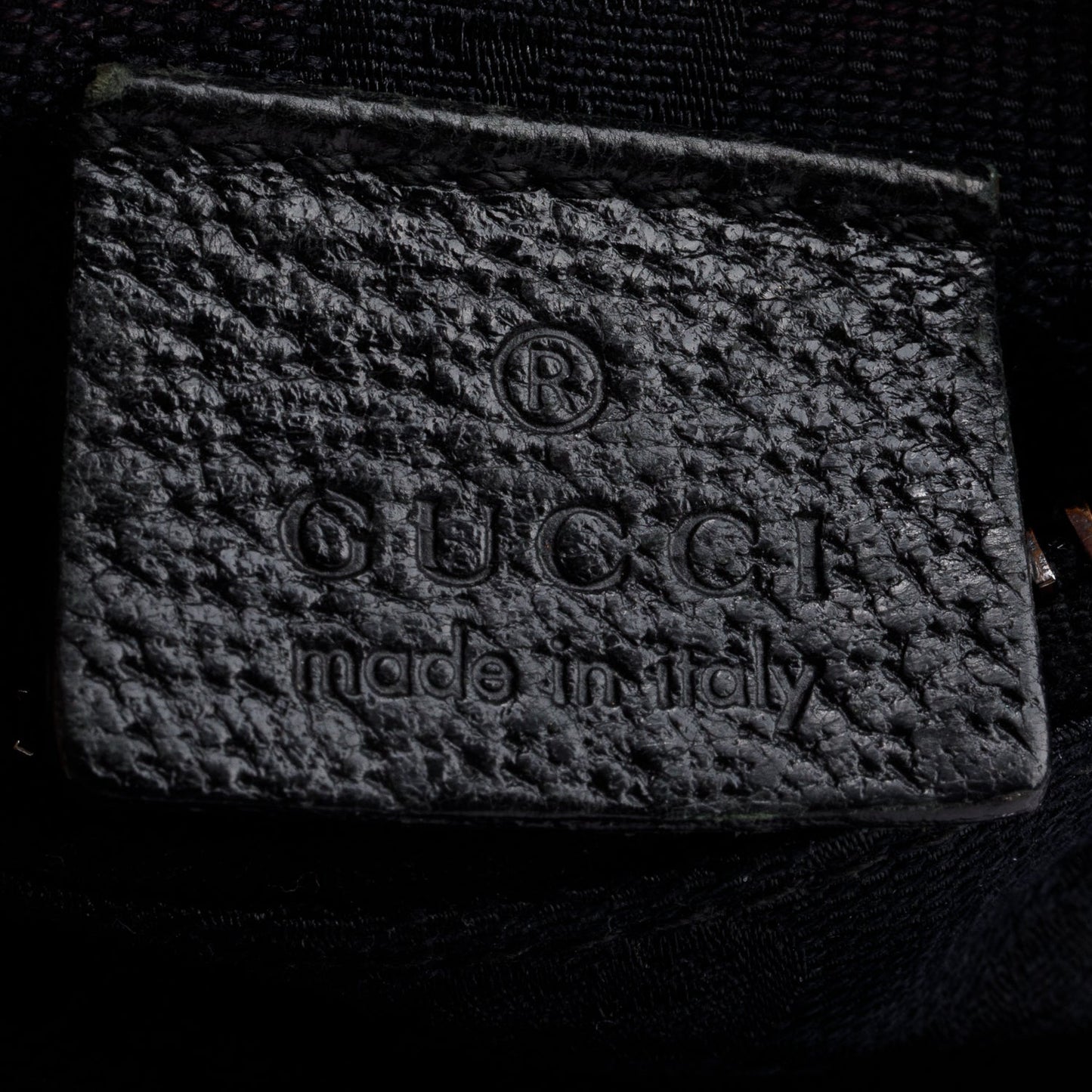 Gucci Black GG Canvas Leather Trim Double Pocket Belt Bag