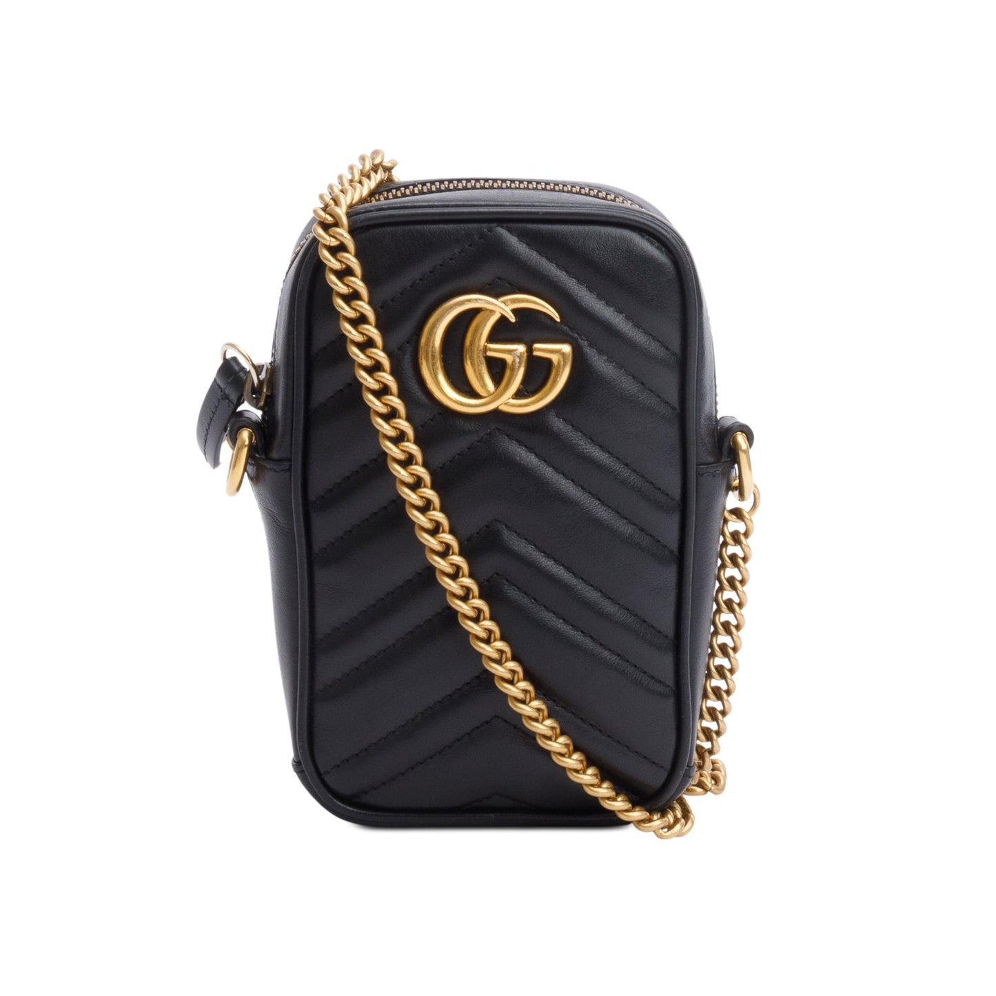 Gucci Black GG Marmont Matelasse Leather Mini Bag