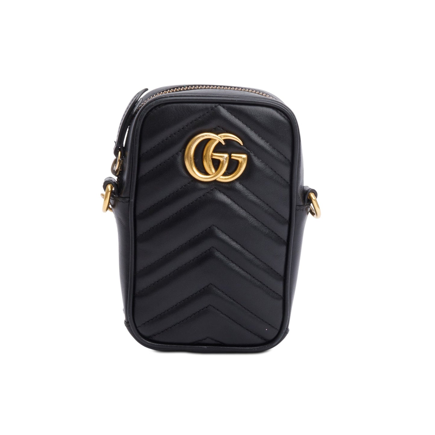 Gucci Black GG Marmont Matelasse Leather Mini Bag