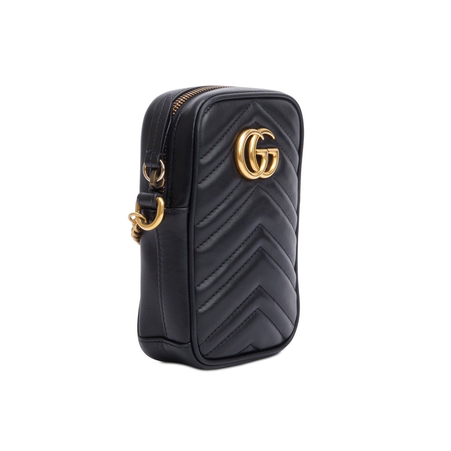 Gucci Black GG Marmont Matelasse Leather Mini Bag