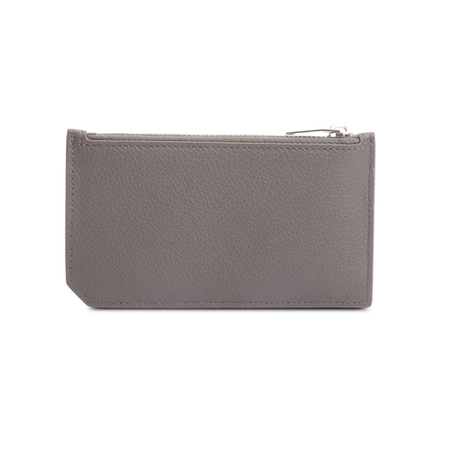 Saint Laurent Grey Grain De Poudre Paris Fragments Zipped Card Case