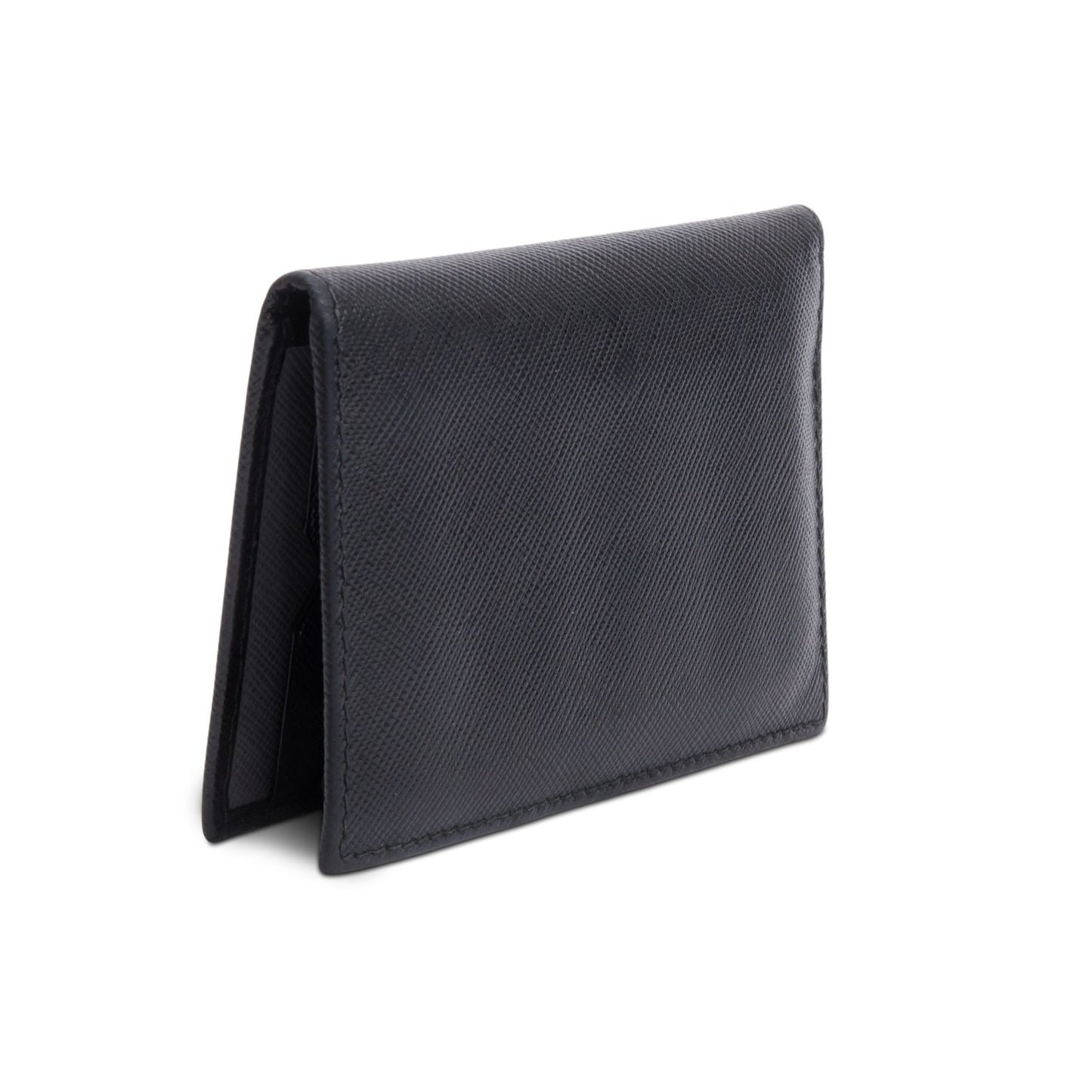 Prada Black Saffiano Leather Bifold Card Holder
