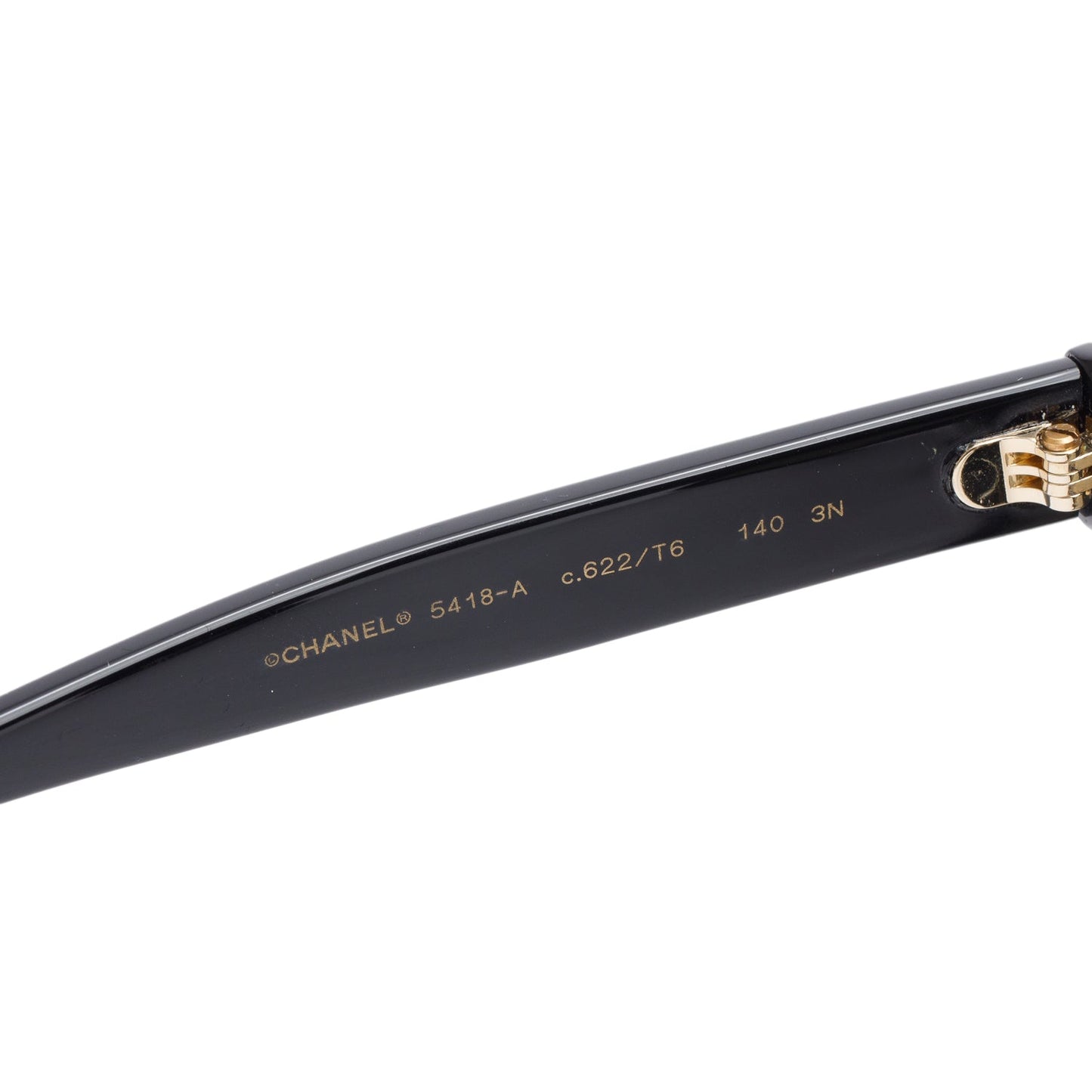 Chanel 5418-A Black Acetate CC Logo Shield Sunglasses
