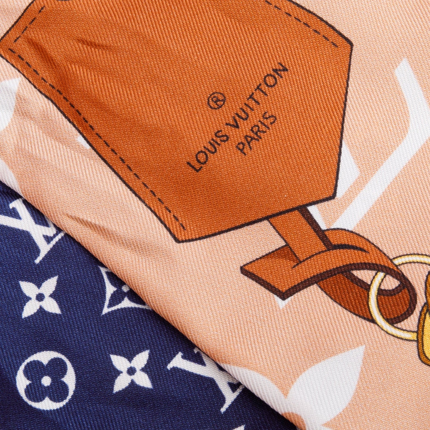 Louis Vuitton 2021 Blue/Multicolor Monogram 'All That Straps' Silk Bandeau