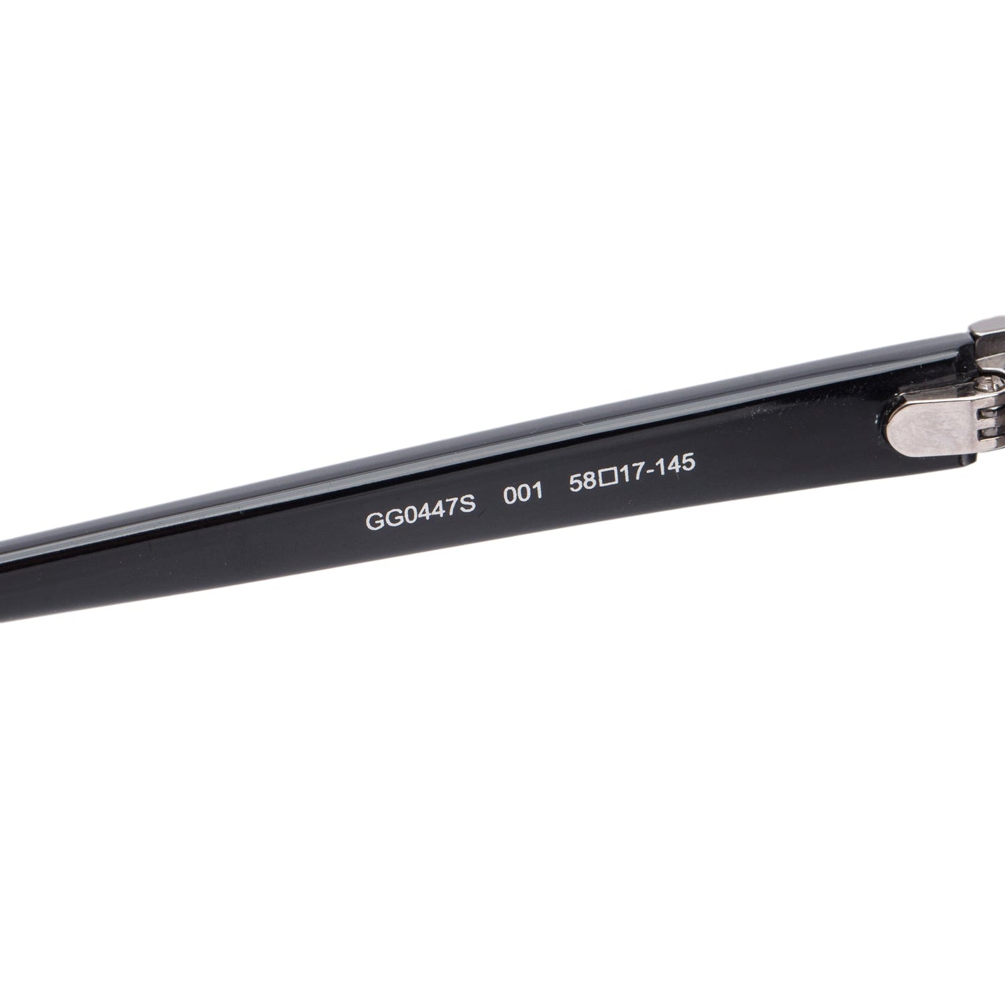 Gucci GG0447S Black Acetate Metal Web Aviator Sunglasses