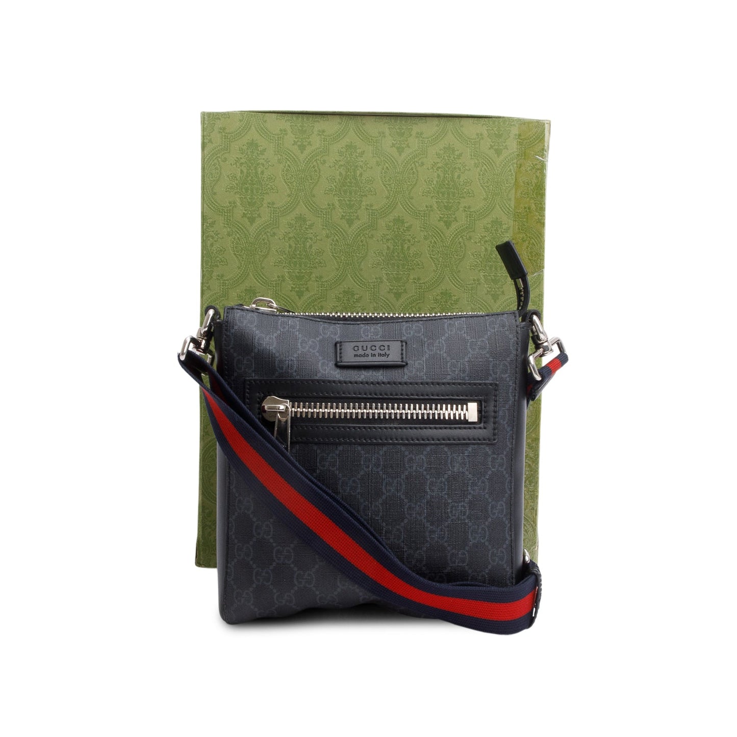 Gucci Black GG Supreme Small Messenger Bag