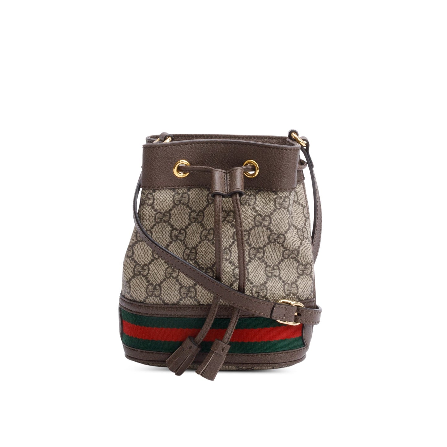 Gucci GG Supreme Web Ophidia Mini Bucket Bag