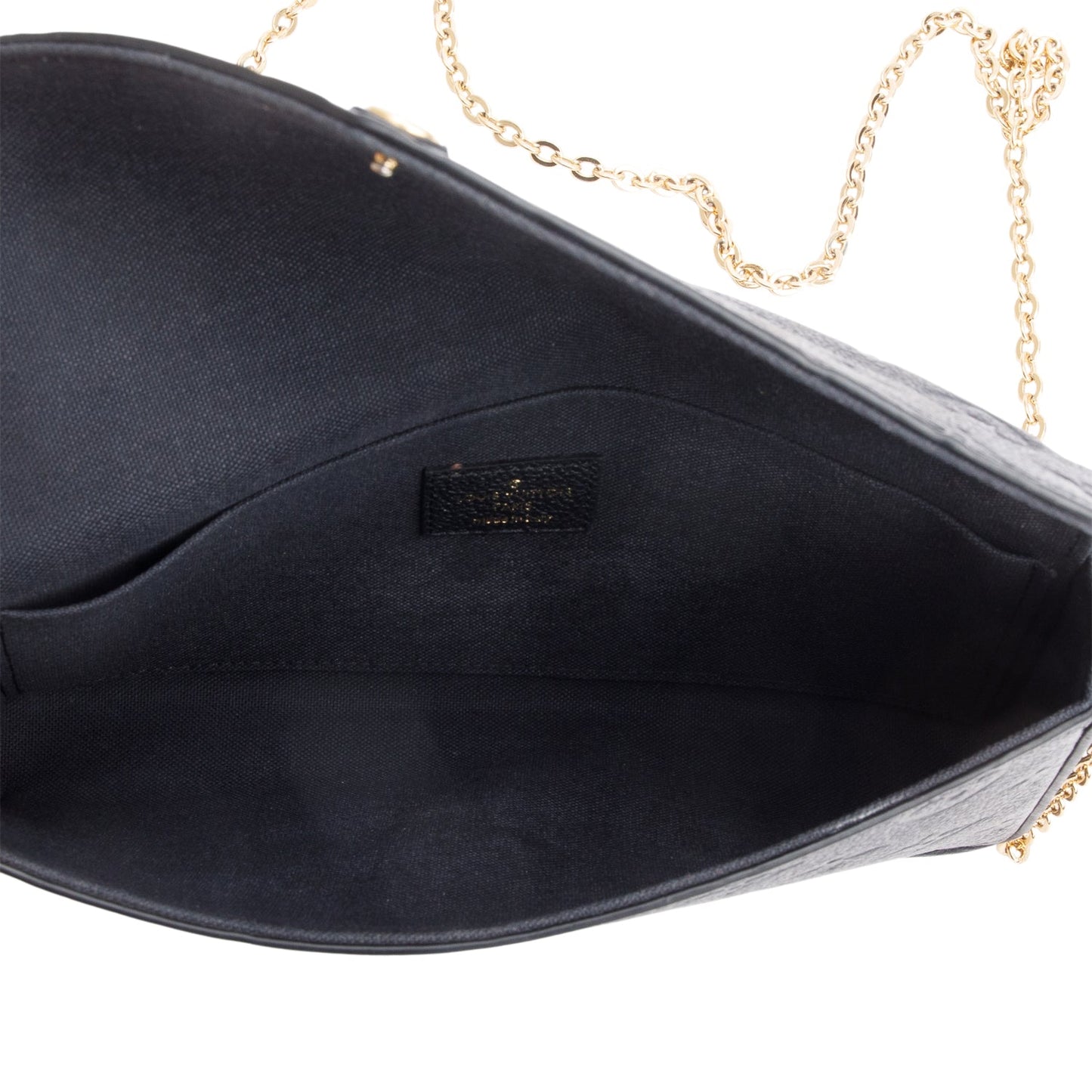 Louis Vuitton Black Monogram Empreinte Leather Felicie Pochette