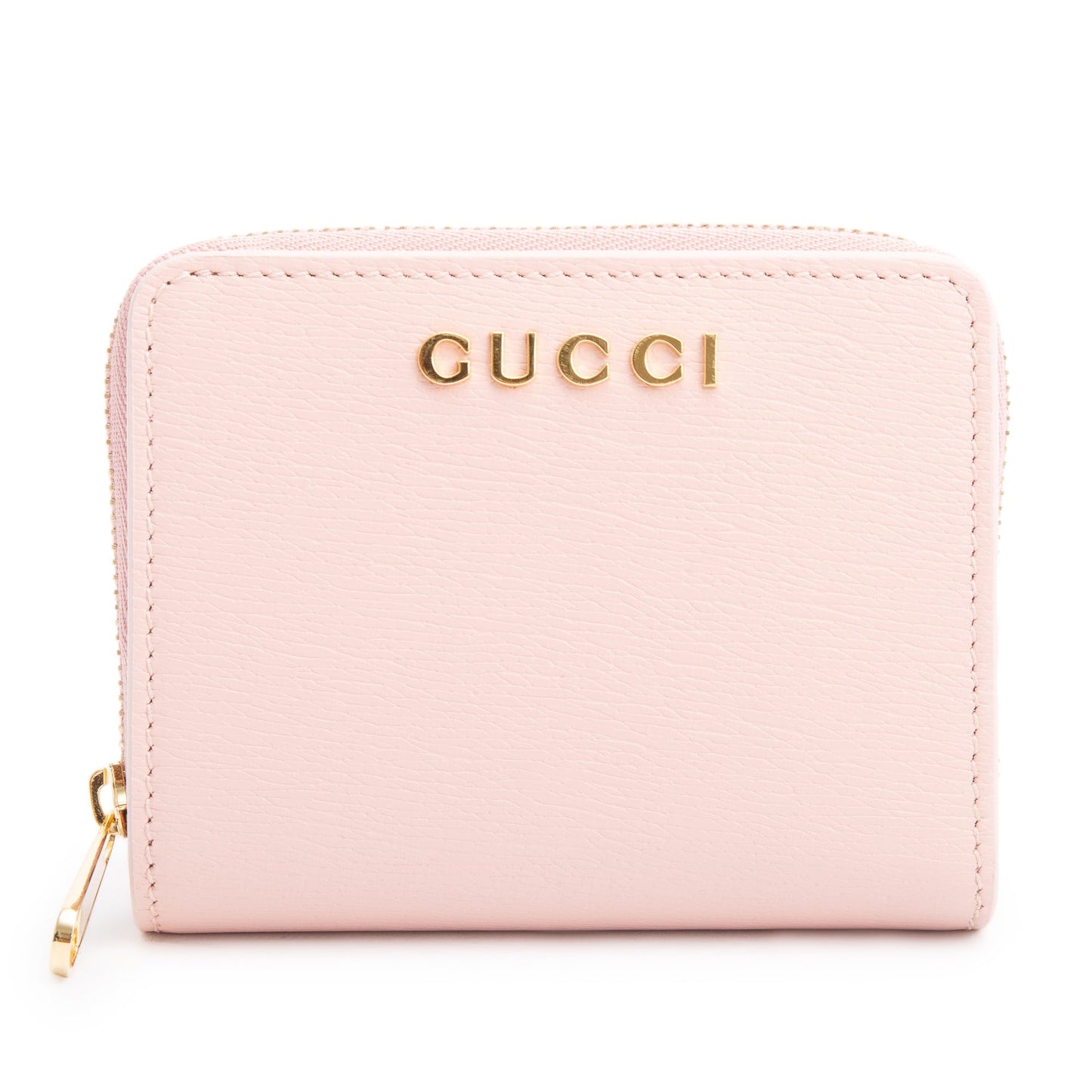 Gucci Pink Leather Mini Wallet with Gucci Script