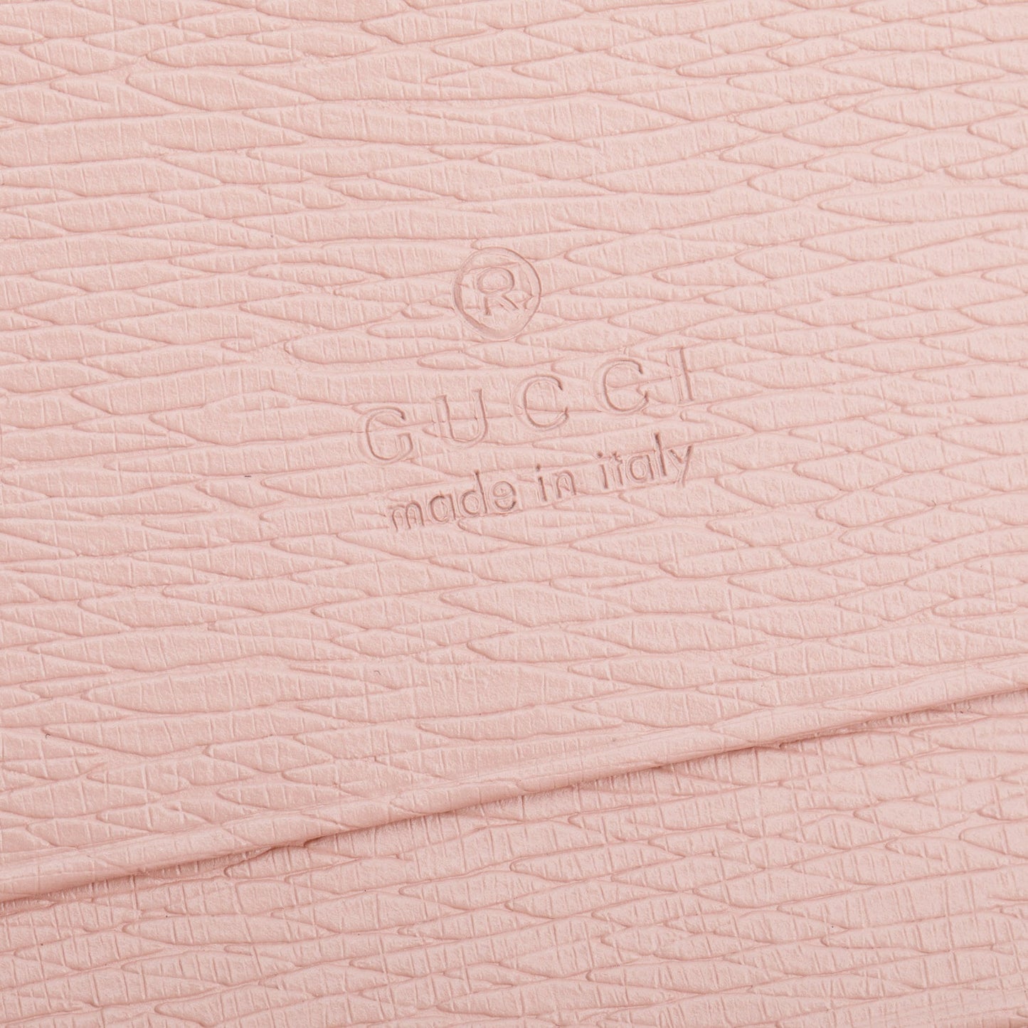 Gucci Pink Leather Mini Wallet with Gucci Script