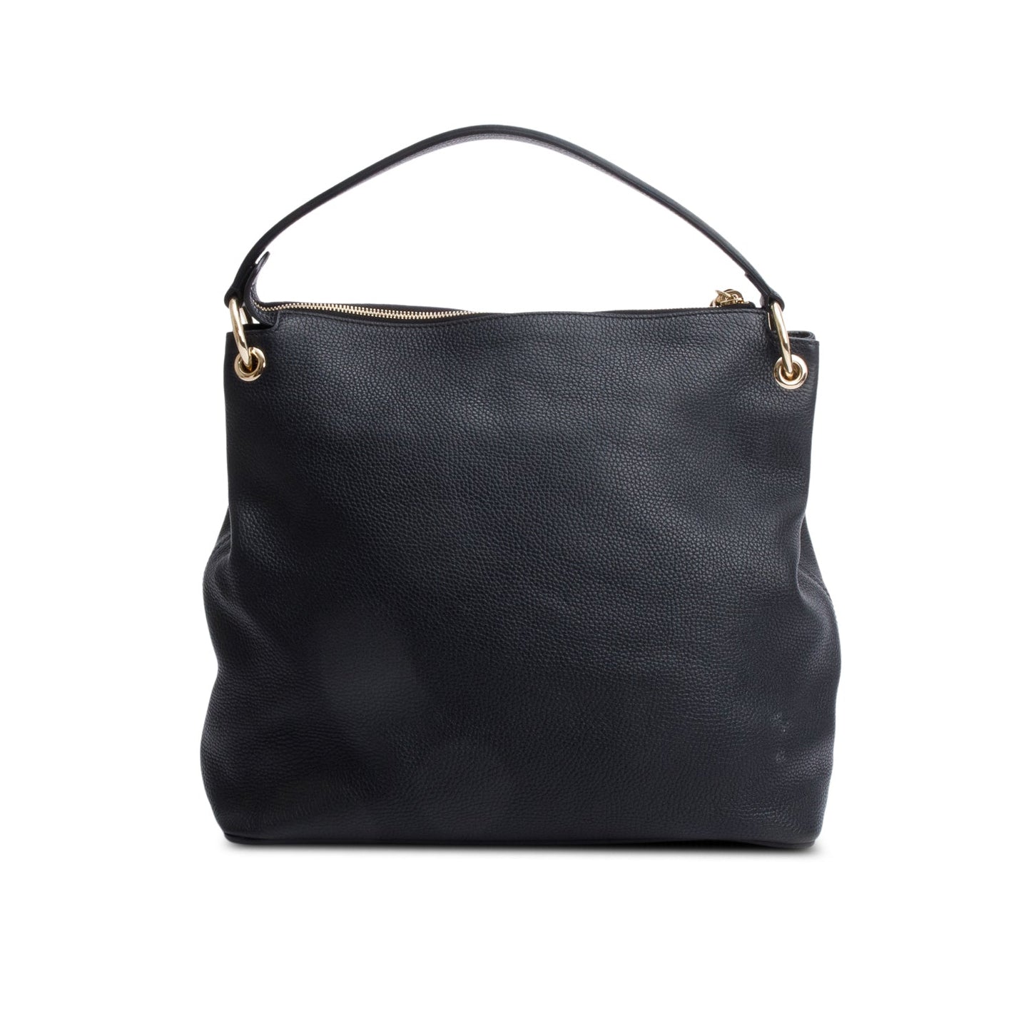 Gucci Black Pebbled Calfskin Leather Large Convertible Soho Hobo Bag
