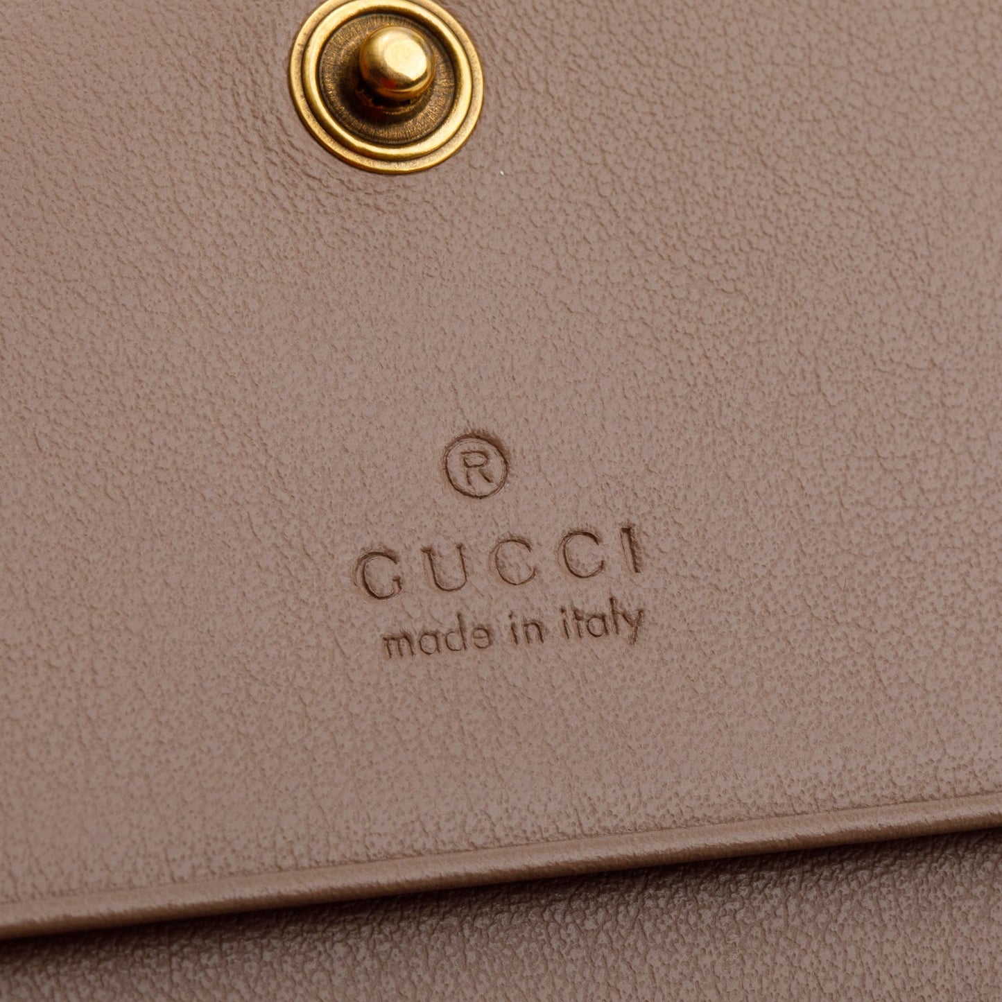 Gucci Beige Quilted GG Marmont Leather Card Case Wallet