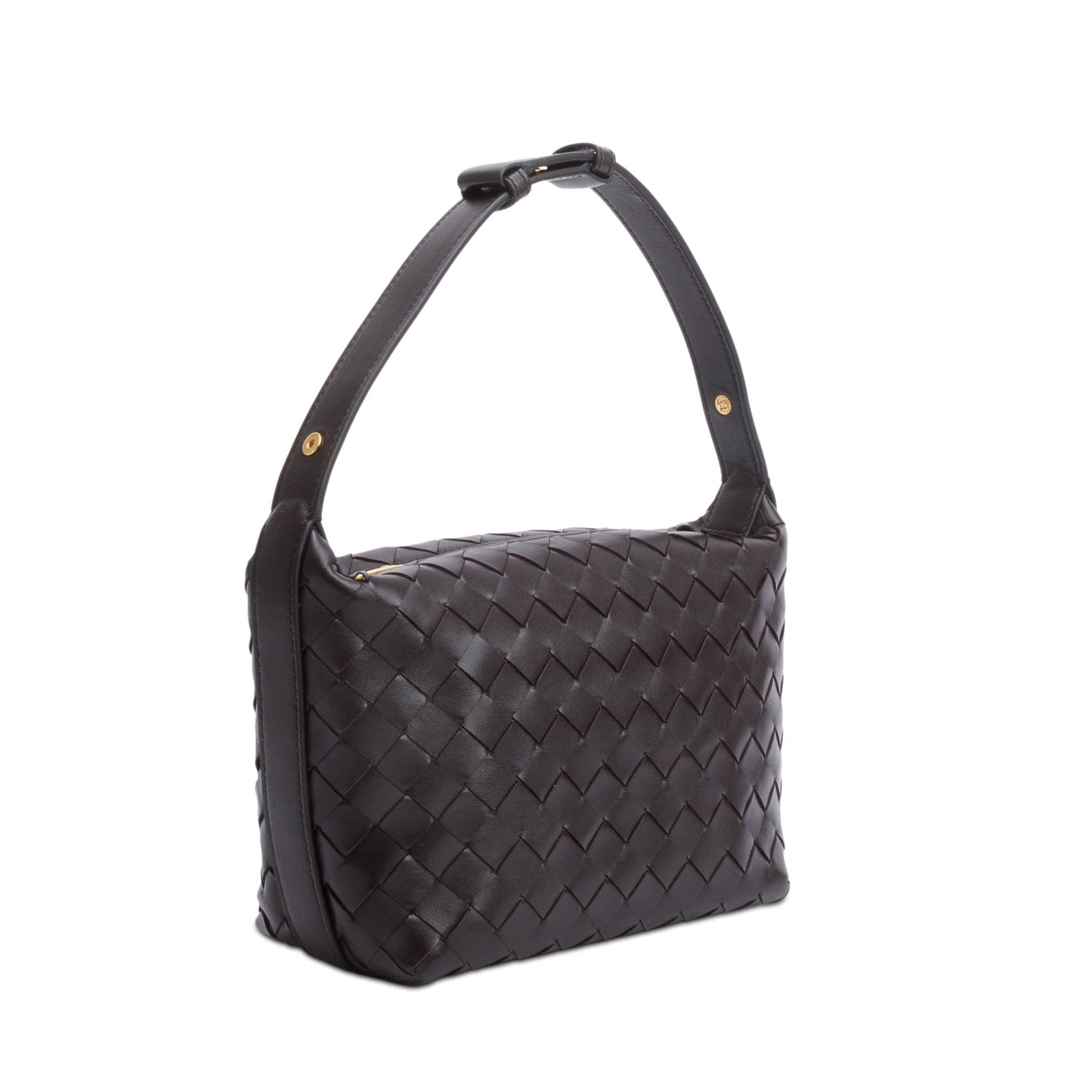 Bottega Veneta Brown Intrecciato Leather Mini Wallace Bag