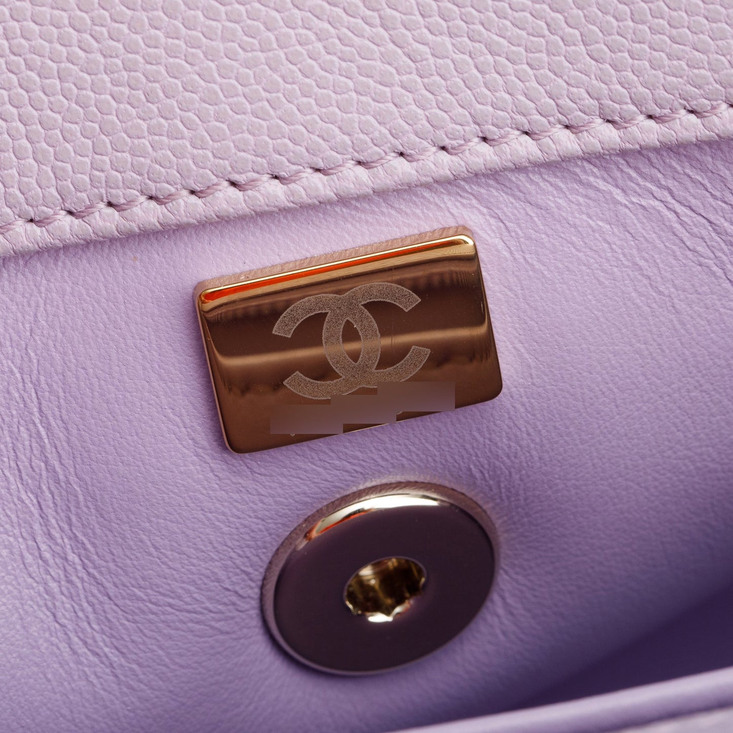 Chanel Purple Quilted Caviar Leather Small Coco Handle Bag