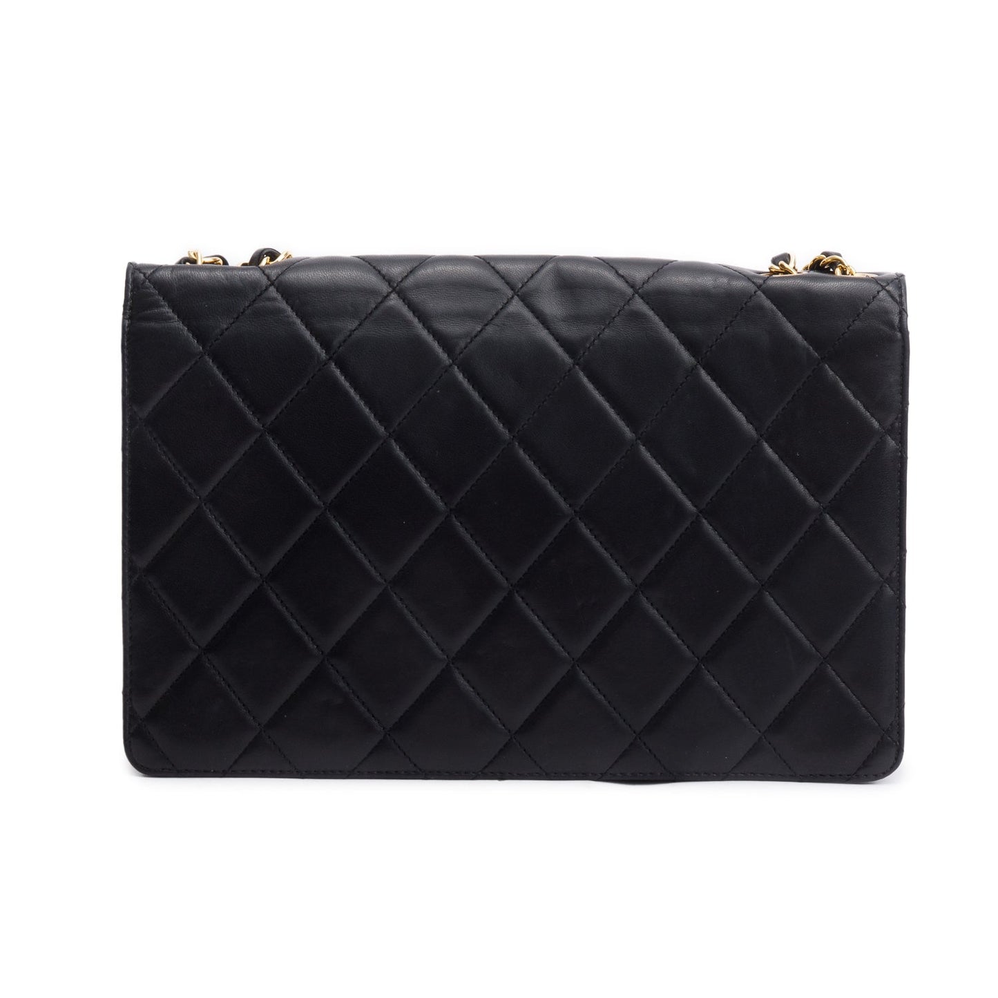 Chanel Beige Lambskin Leather Large Golden Class Flap Bag