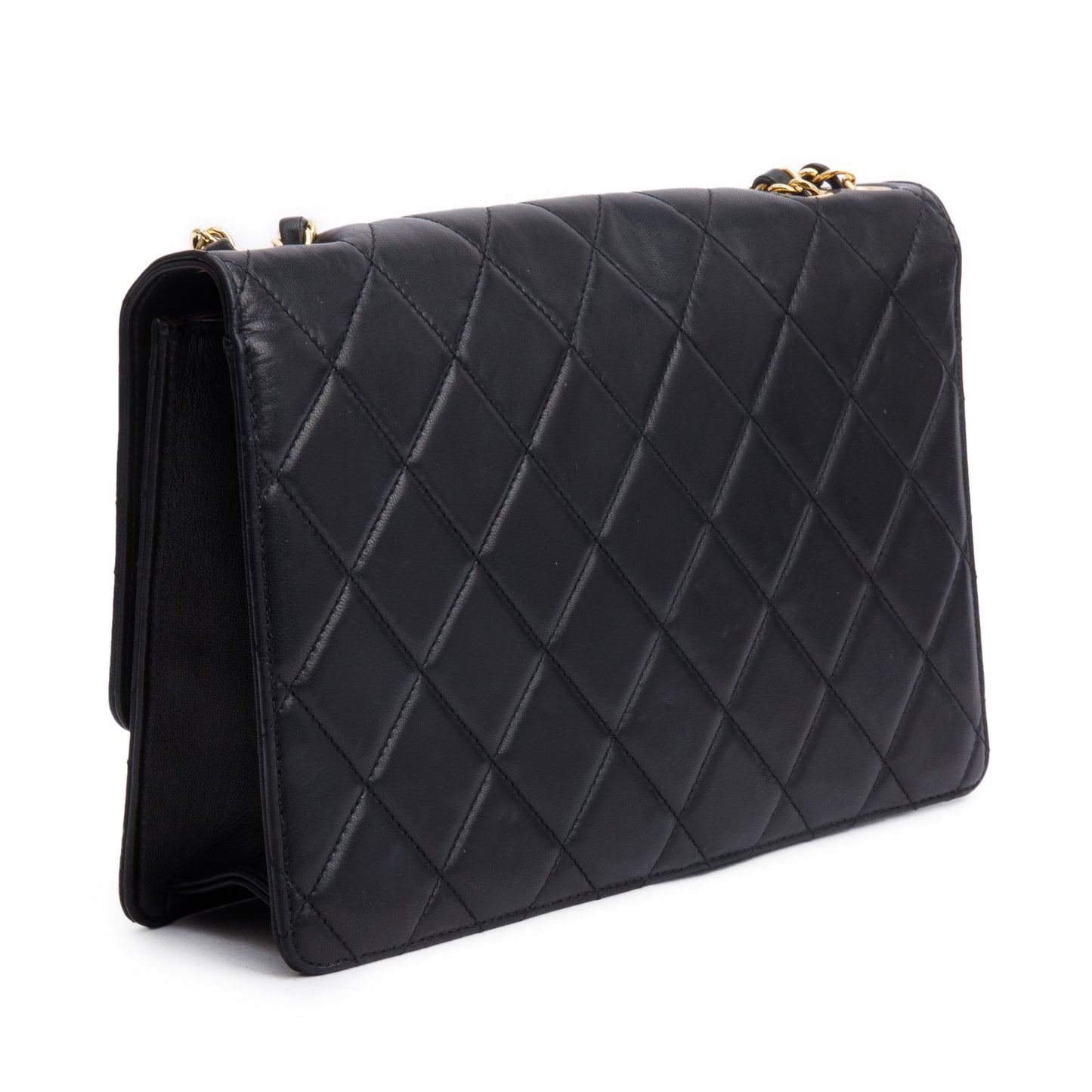 Chanel Beige Lambskin Leather Large Golden Class Flap Bag