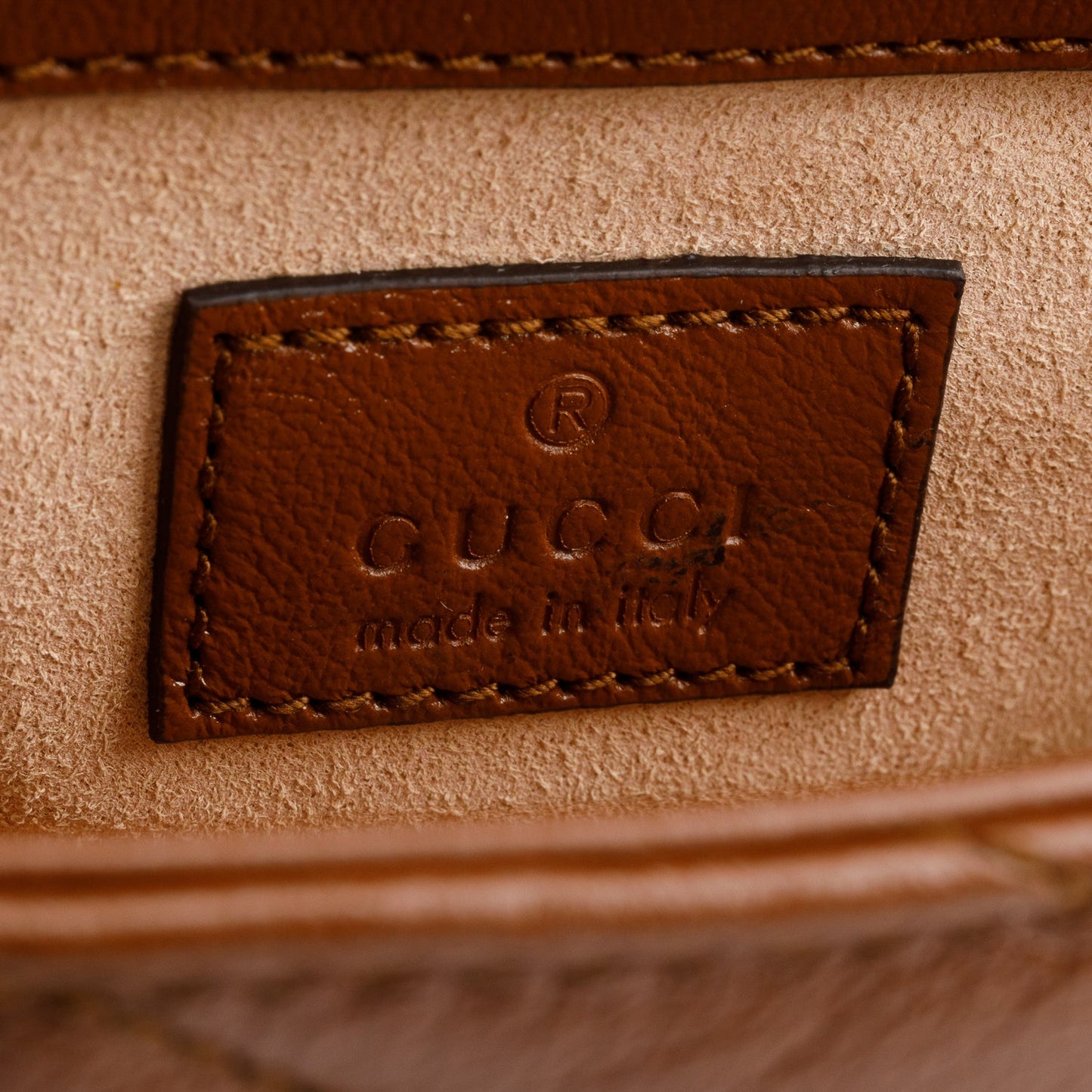 Gucci Brown GG Marmont Matelasse Leather Super Mini Bag