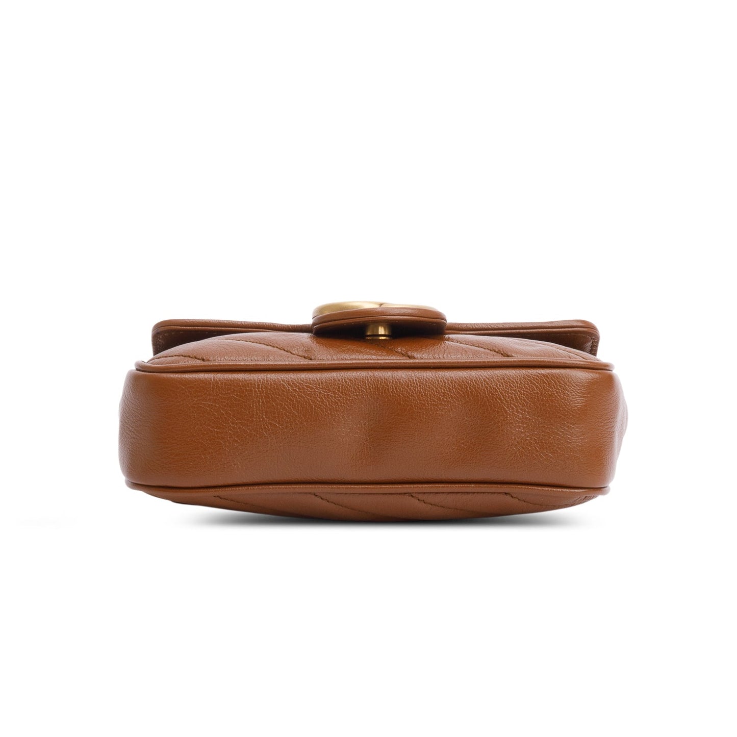 Gucci Brown GG Marmont Matelasse Leather Super Mini Bag