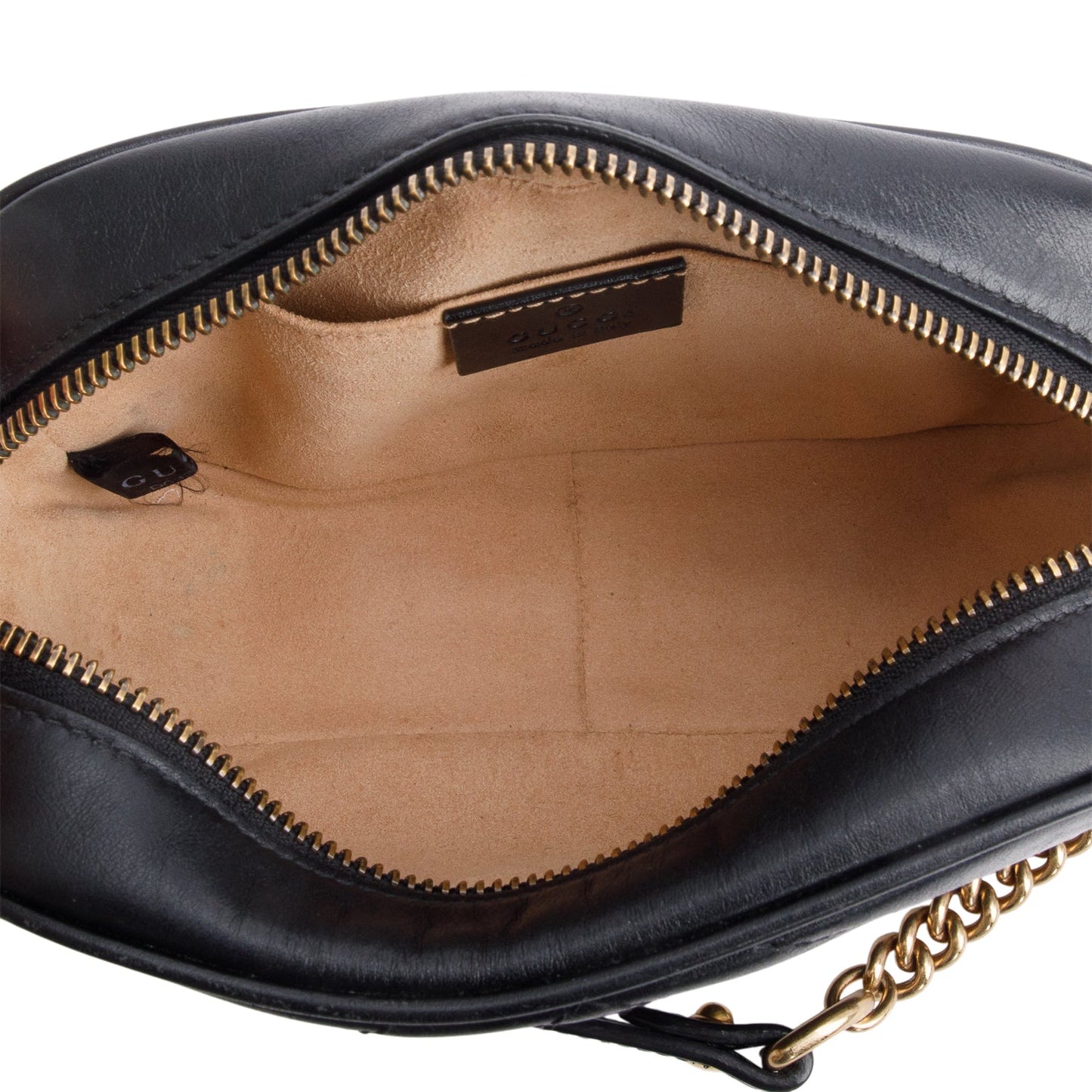 Gucci Black GG Marmont Matelasse Mini Camera Bag