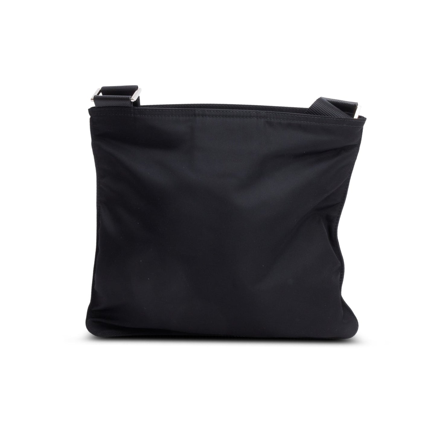 Prada Black Tessuto Nylon Vela Flat Messenger Bag