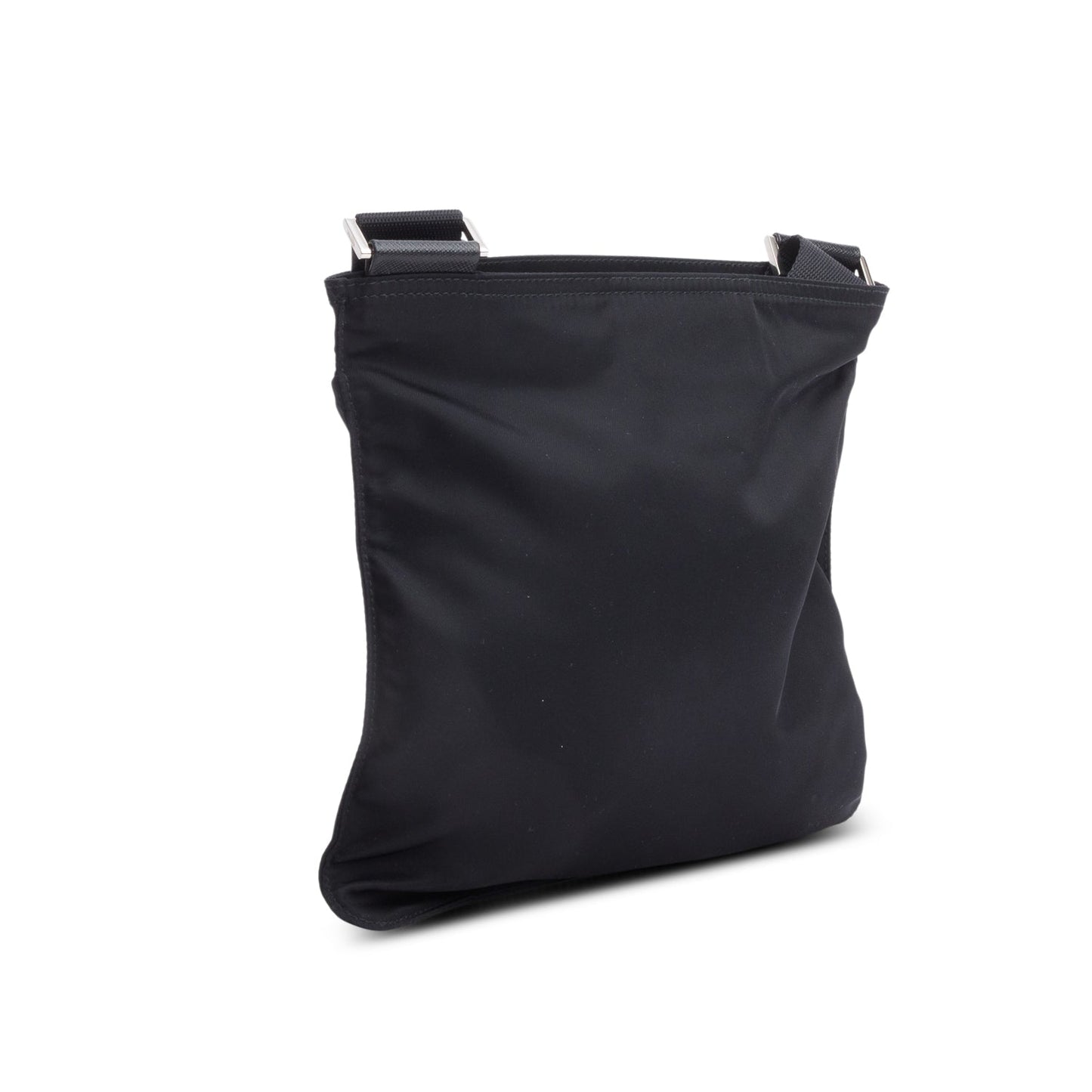 Prada Black Tessuto Nylon Vela Flat Messenger Bag